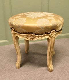 A Louis XVI style Painted Circular Boudoir Stool
