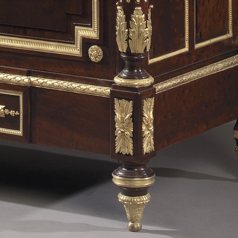 Louis Xvi Style Plum Pudding Mahogany Bas D Armoire Circa 1880 For Sale At 1stdibs