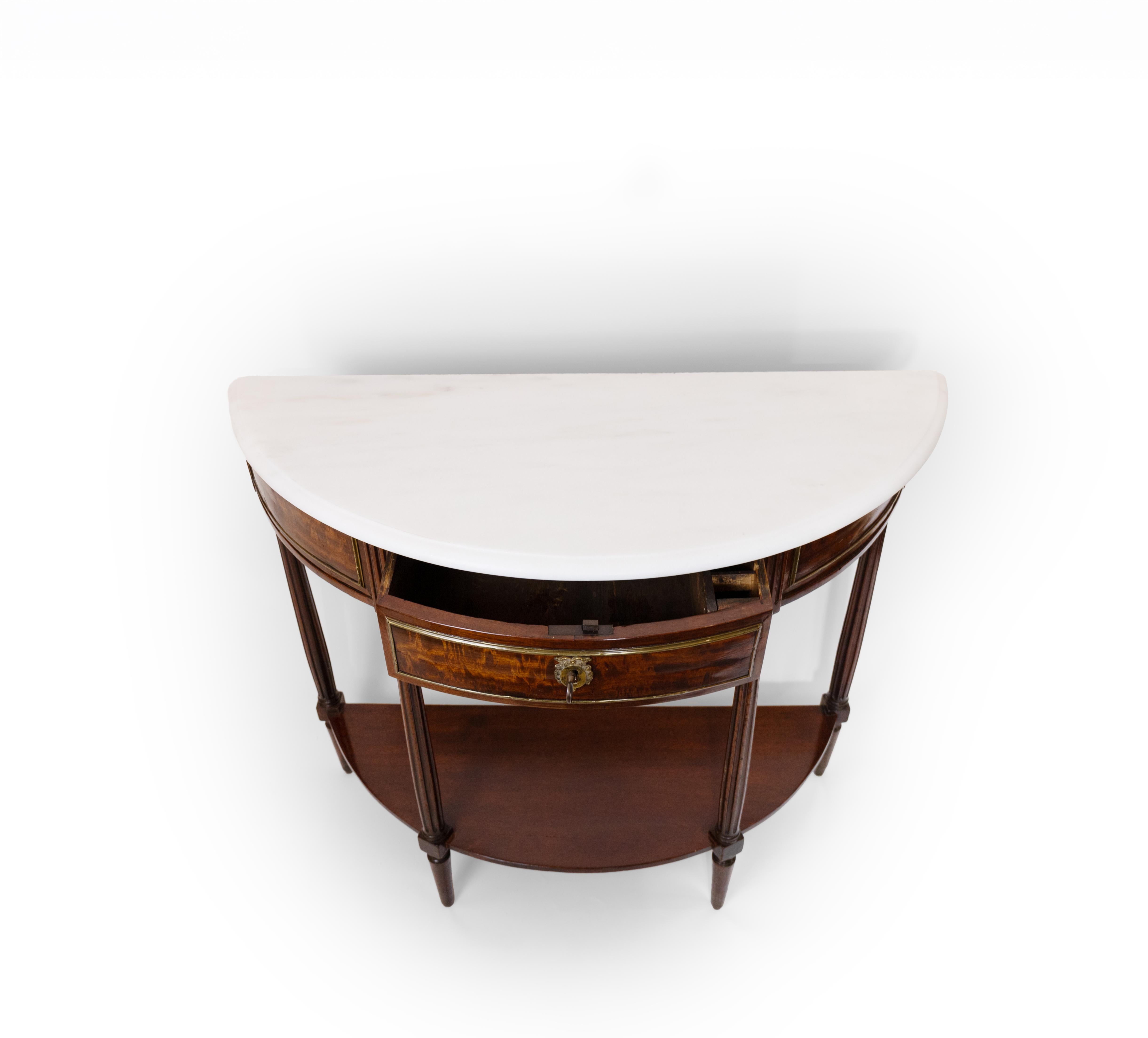 Mid-19th Century A Louis XVI-Style Small Scale Console For Sale