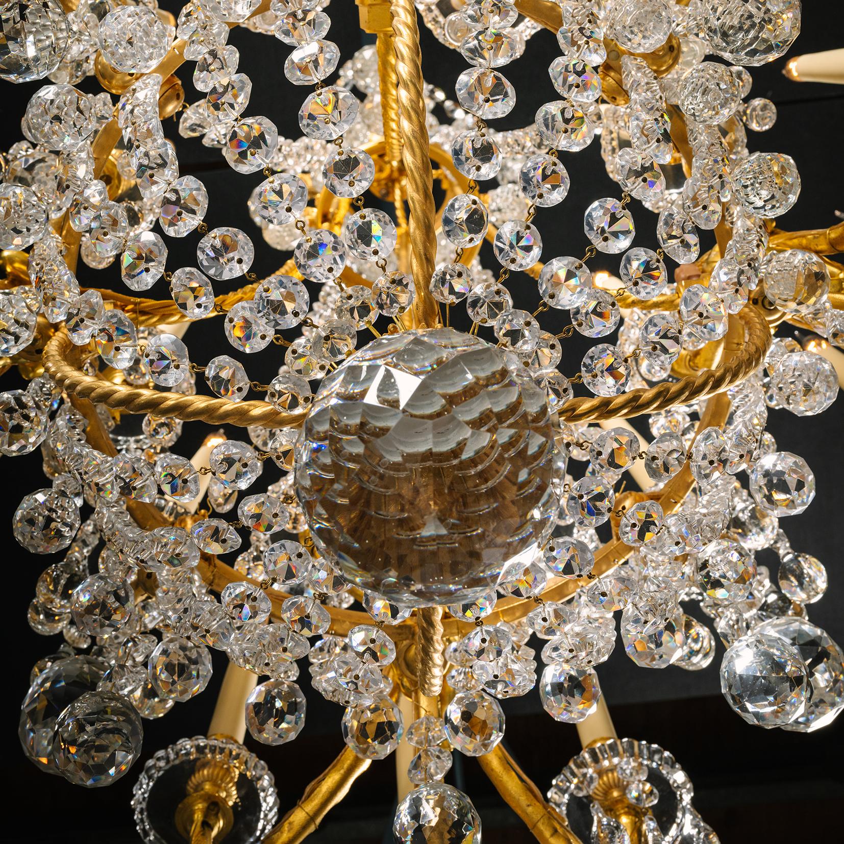 Lámpara de veinticuatro luces estilo Luis XVI de Baccarat en venta 3