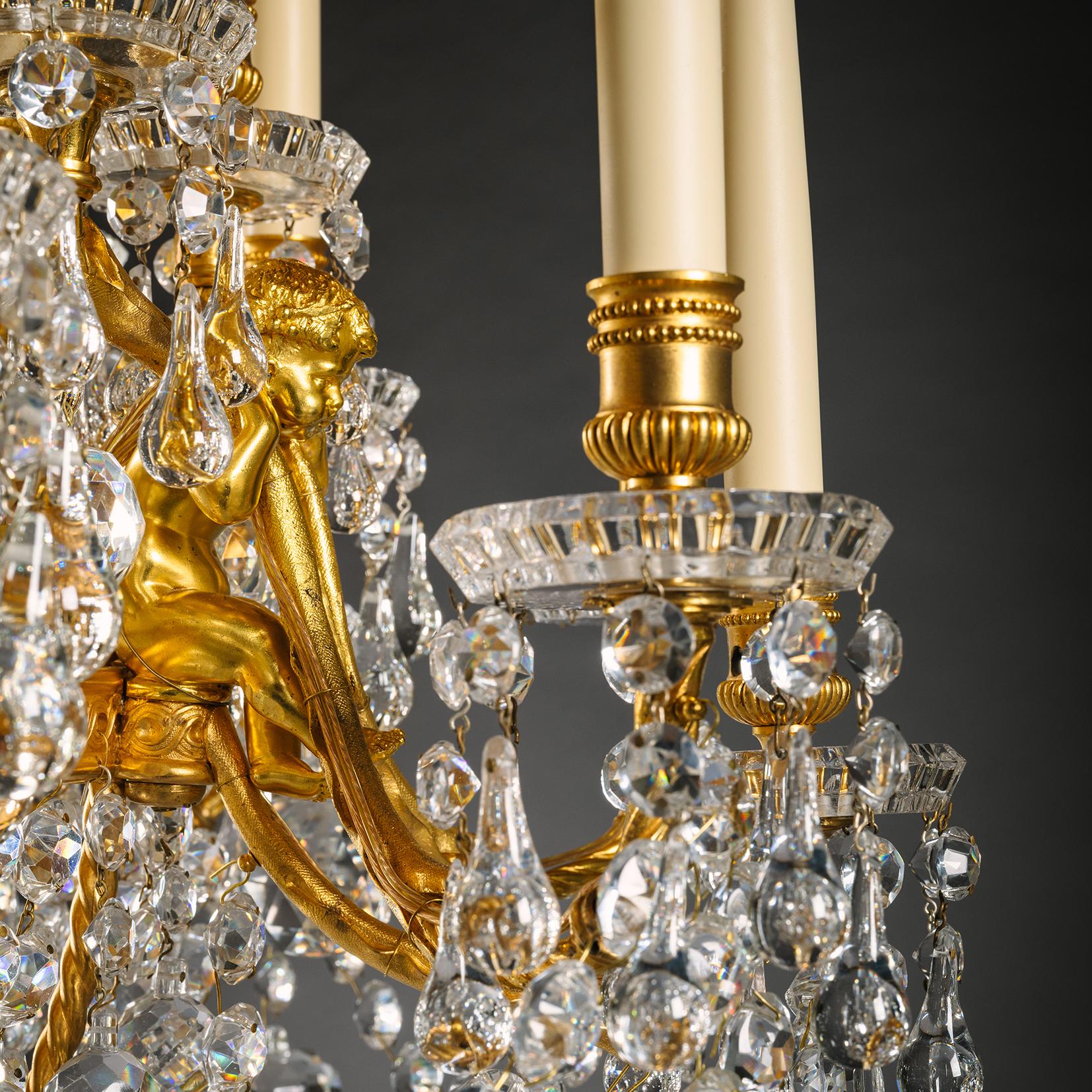Lámpara de veinticuatro luces estilo Luis XVI de Baccarat en venta 5