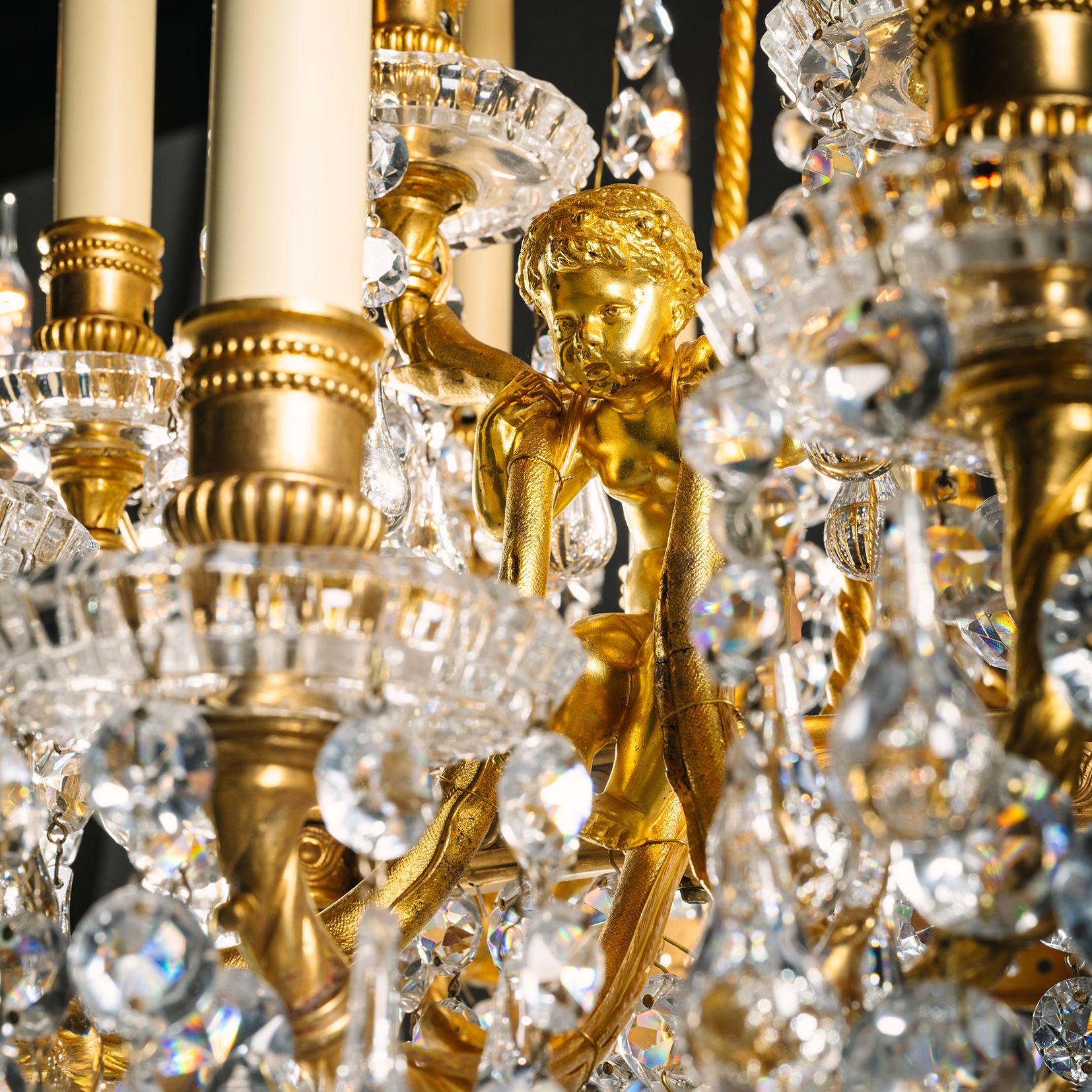 Lámpara de veinticuatro luces estilo Luis XVI de Baccarat en venta 6