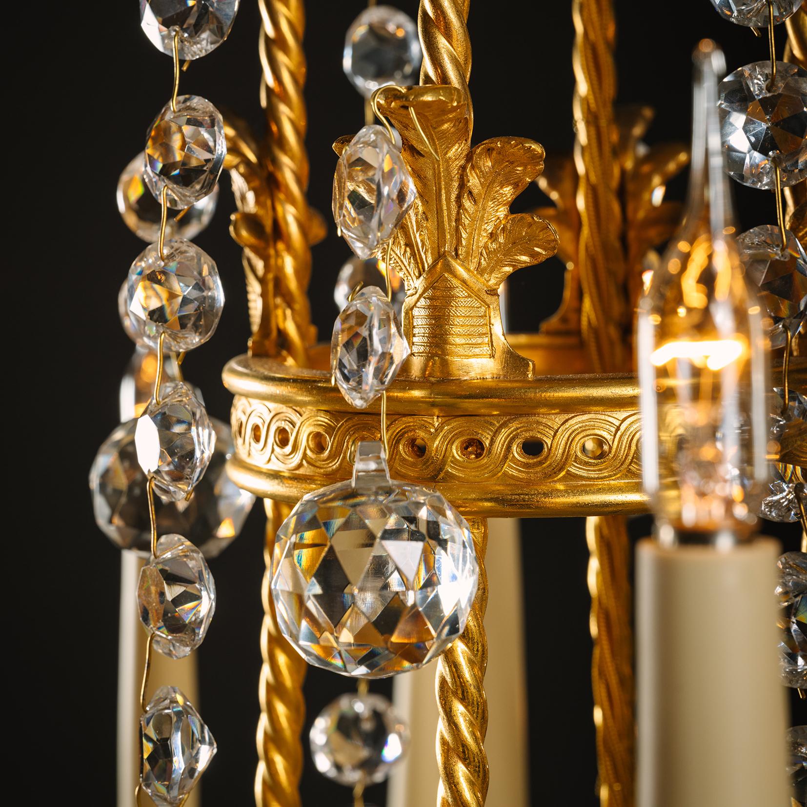 Lámpara de veinticuatro luces estilo Luis XVI de Baccarat en venta 1