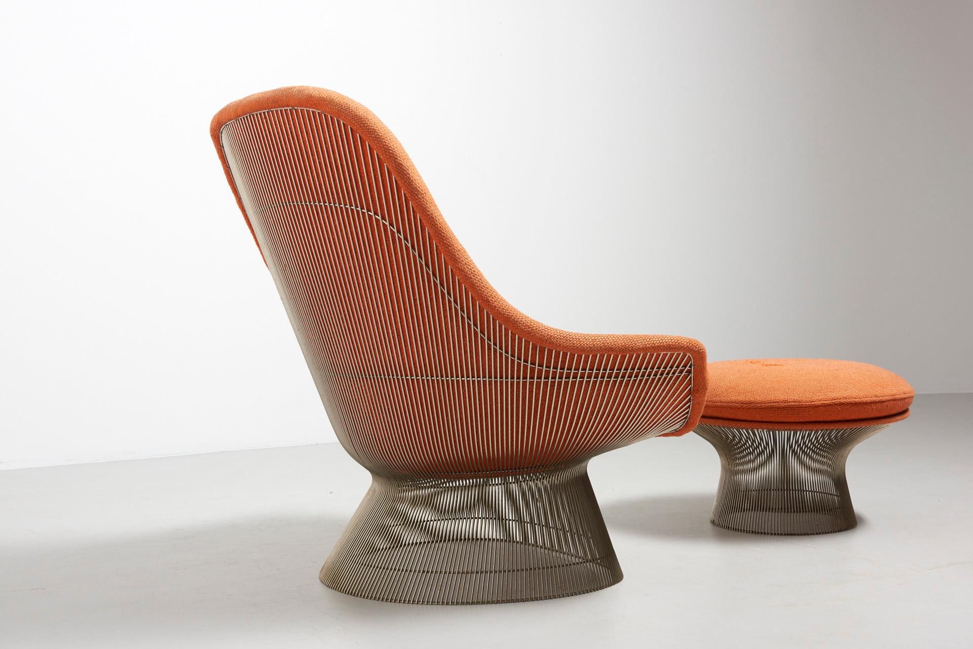 Lounge Chair with Ottoman, Warren Platner For Sale 2