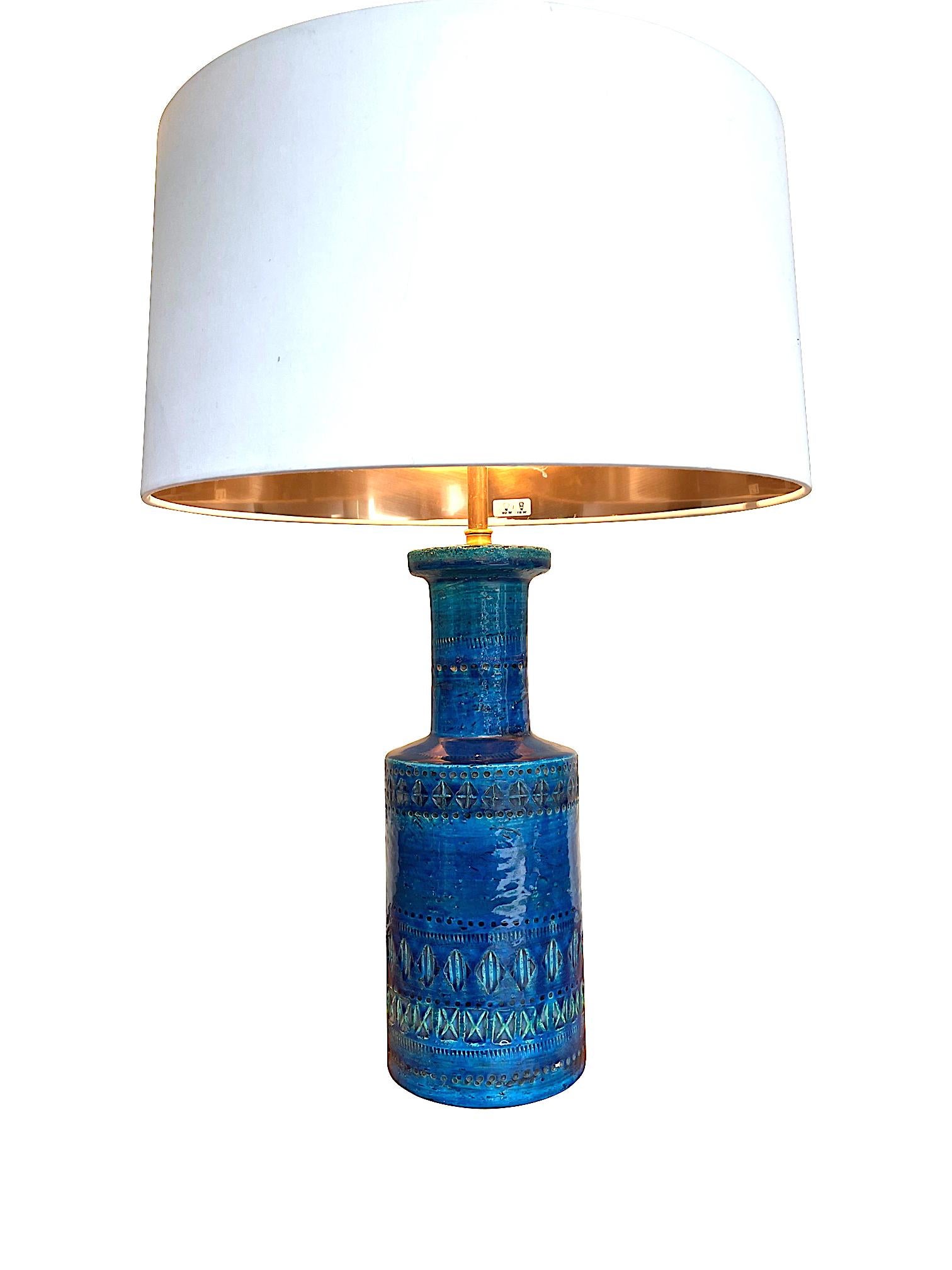 Italian Lovely 1960s Bitossi Ceramic Lamp by Aldo Londi in Famous 