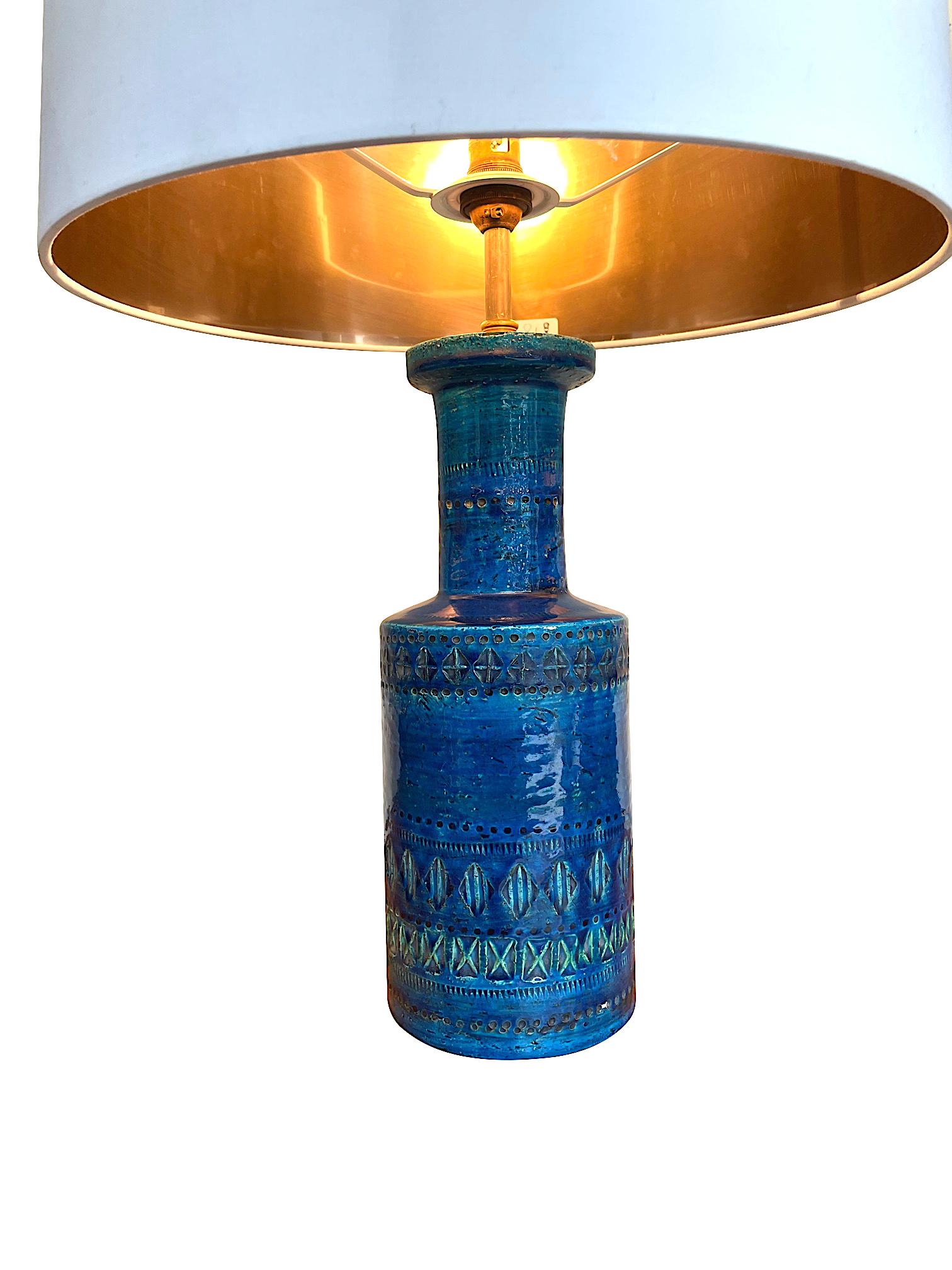 Mid-20th Century Lovely 1960s Bitossi Ceramic Lamp by Aldo Londi in Famous 