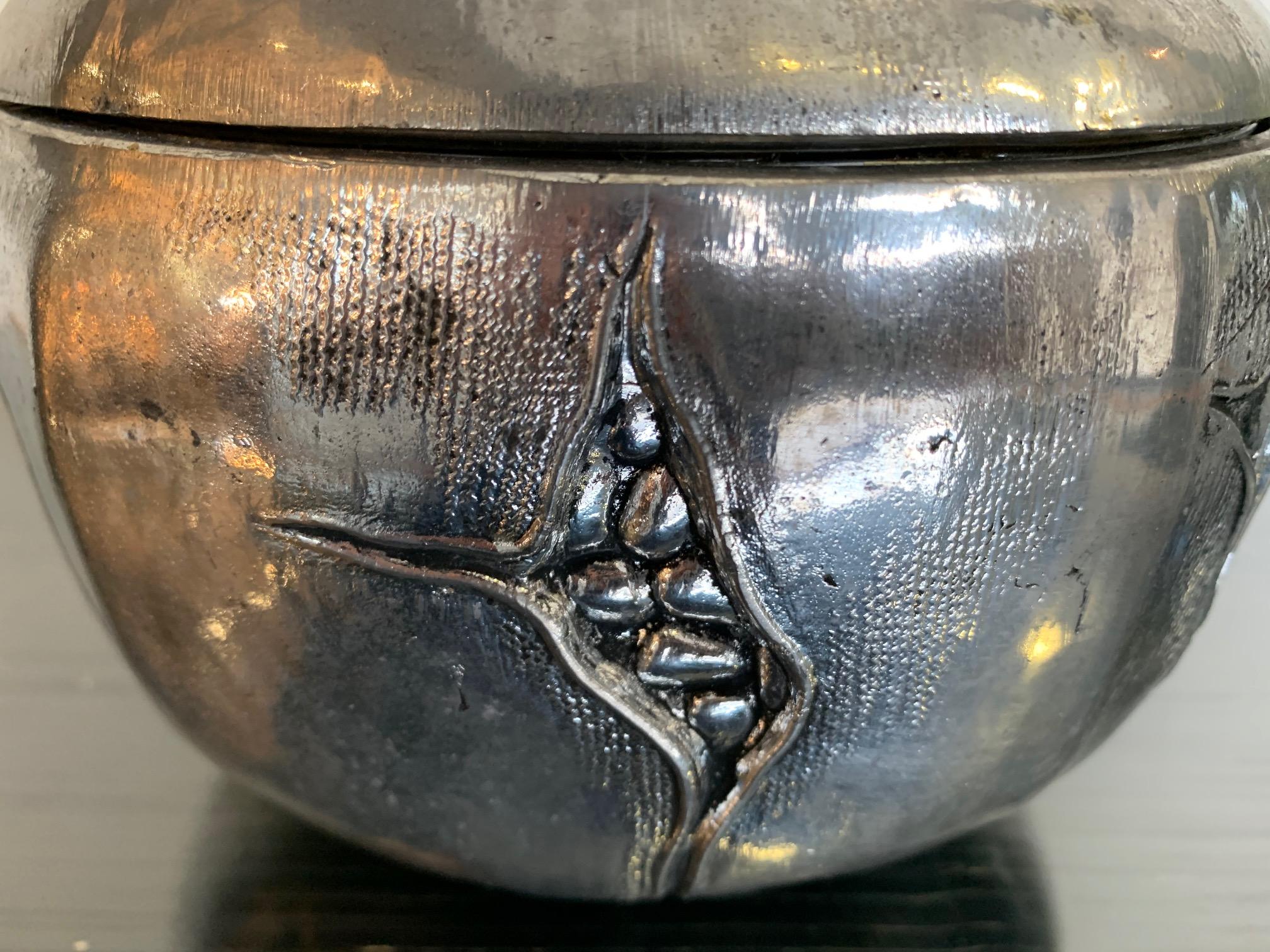 Metal Lovely 1970s Mauro Manetti Pomegranate Ice Bucket