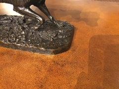 Lovely 19th Century French Bronze Sculpture of a Setter by Pierre Jules Mene