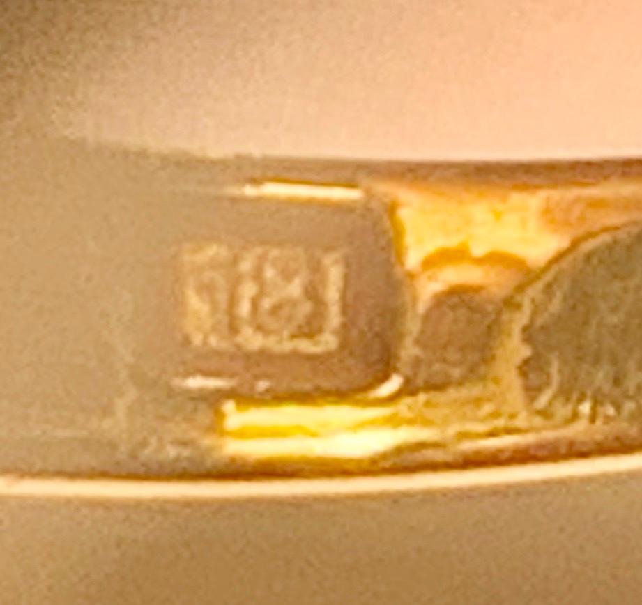 Lovely Antique Lapis Lazuli Gold Armorial Signet Ring 18k Gold 5