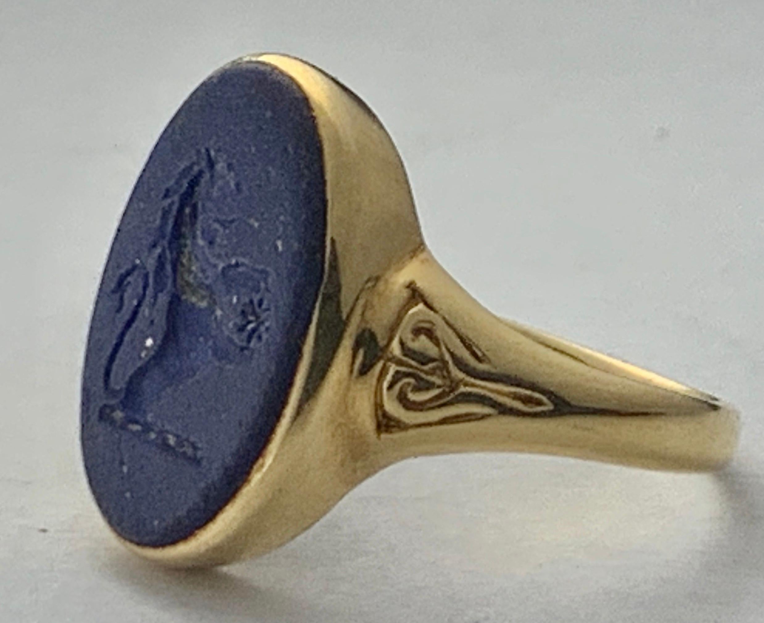 antique lapis lazuli ring