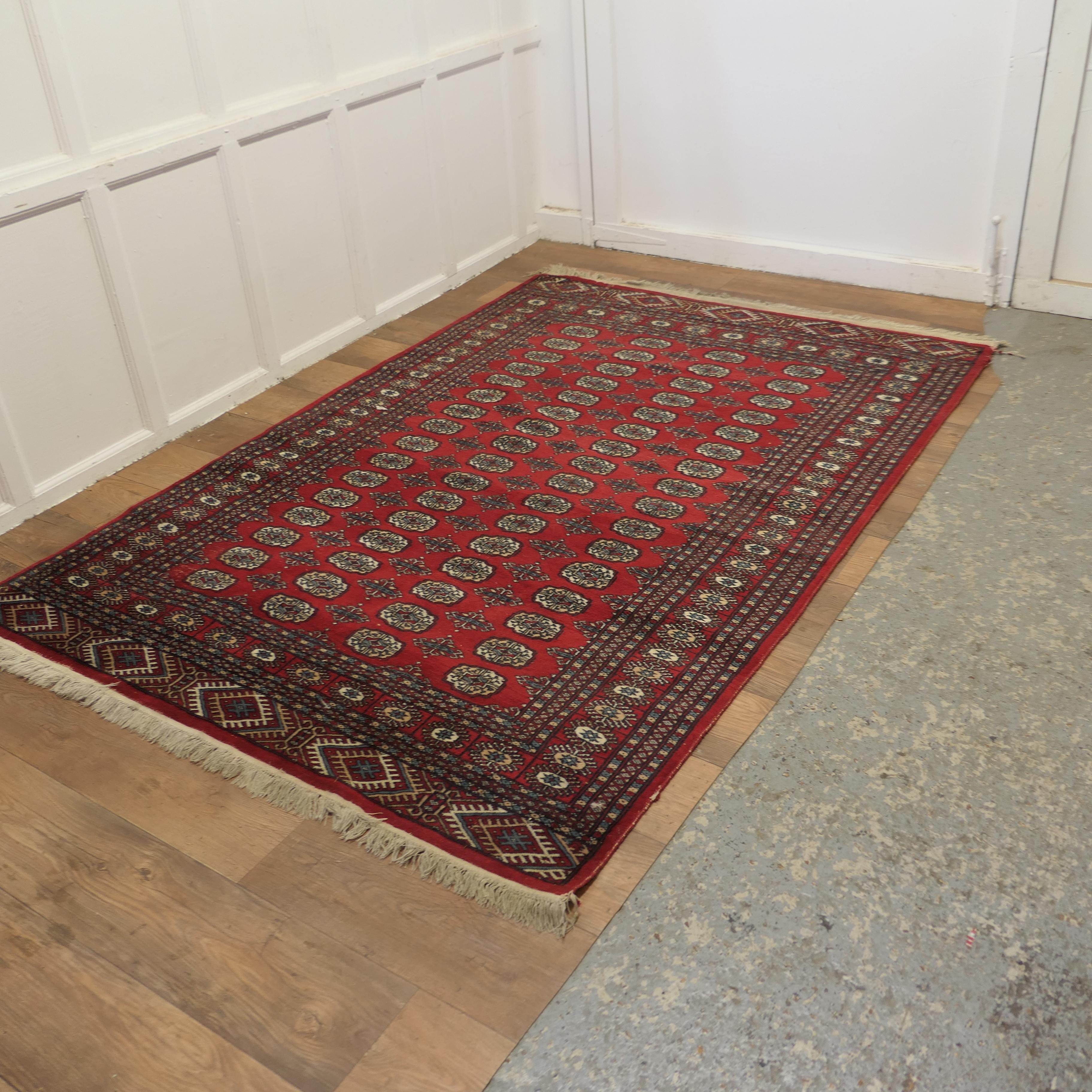 Folk Art A Lovely Bright Red Wool Rug  The Carpet is a wonderful Bright colour   For Sale