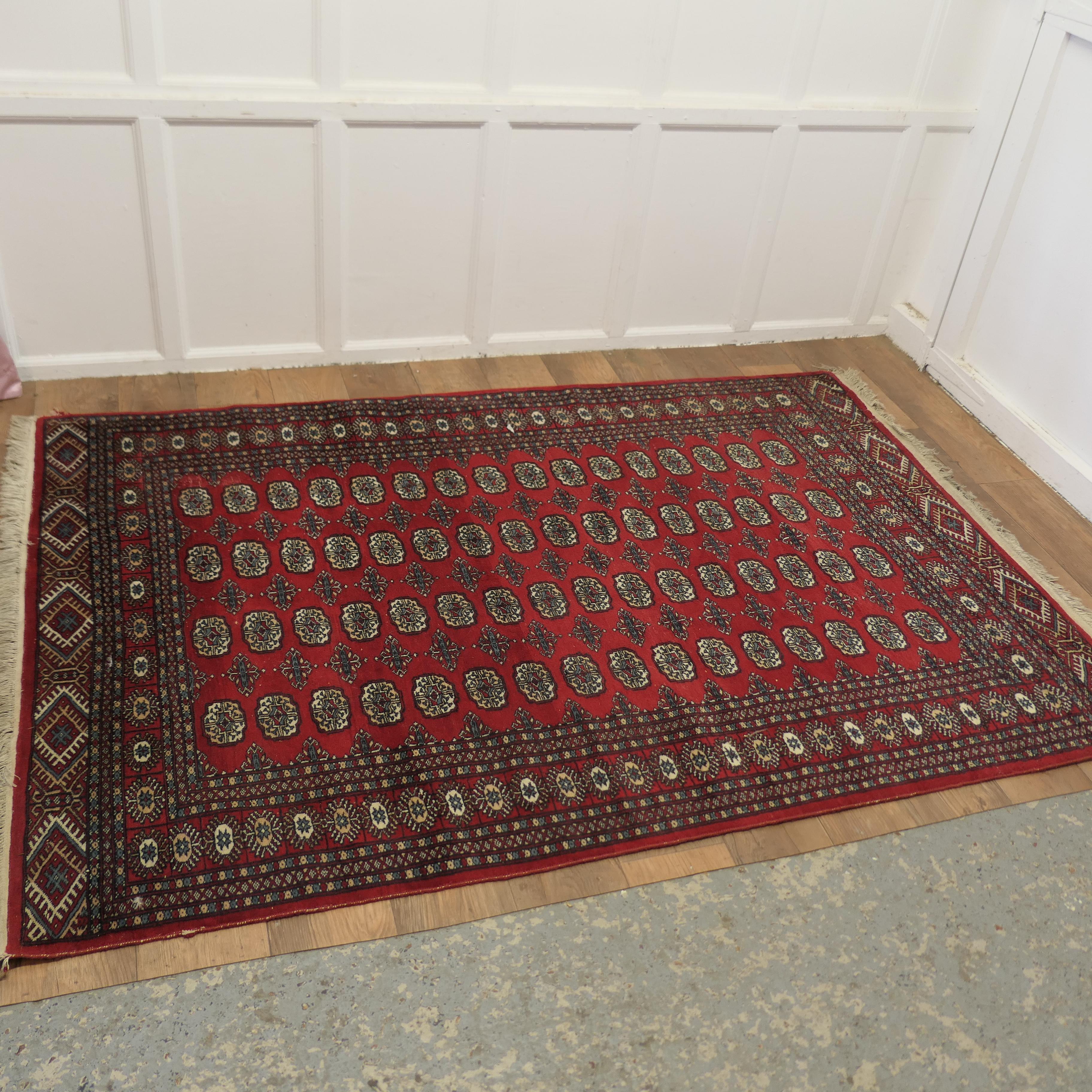 A Lovely Bright Red Wool Rug  The Carpet is a wonderful Bright colour   For Sale 3
