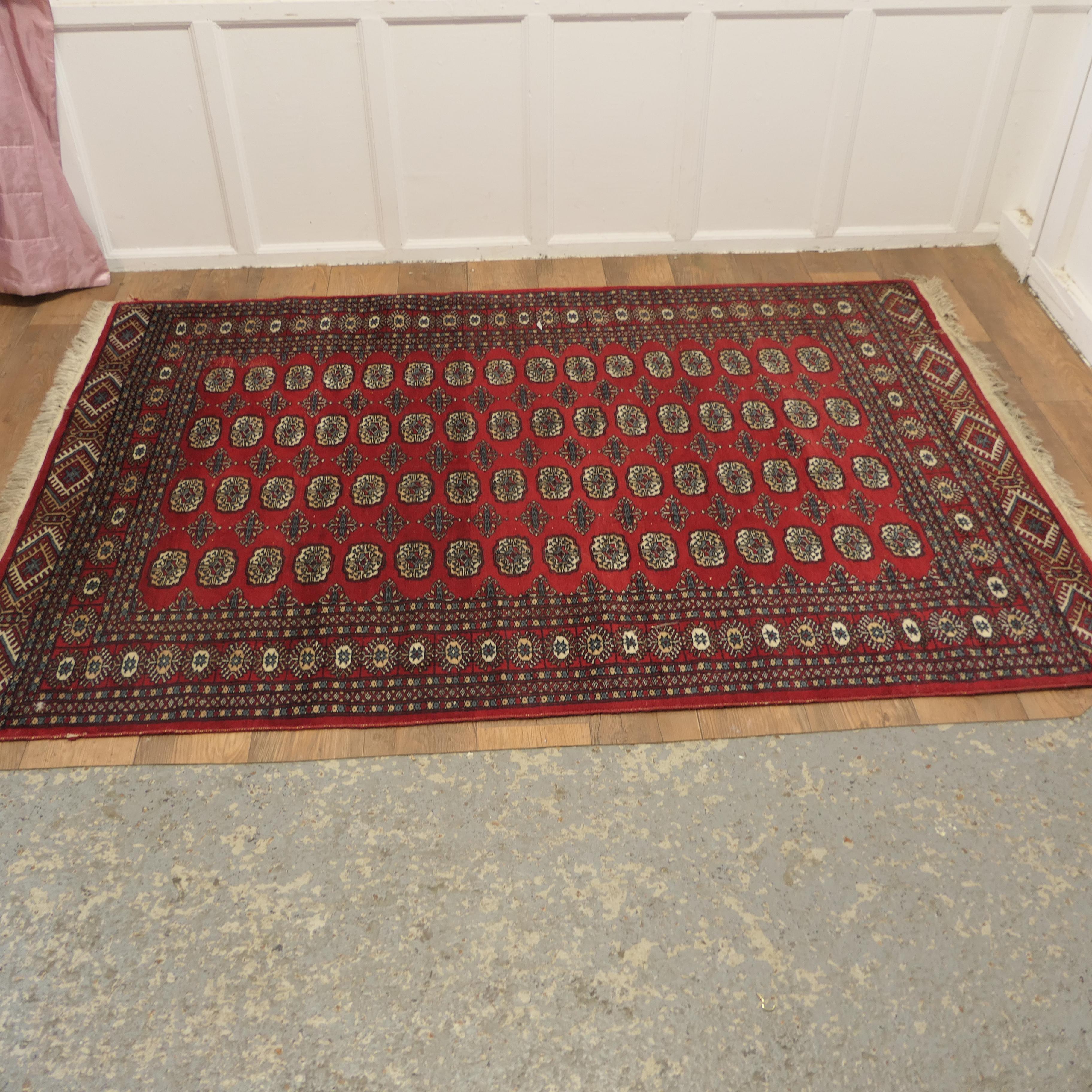 A Lovely Bright Red Wool Rug  The Carpet is a wonderful Bright colour   For Sale 4