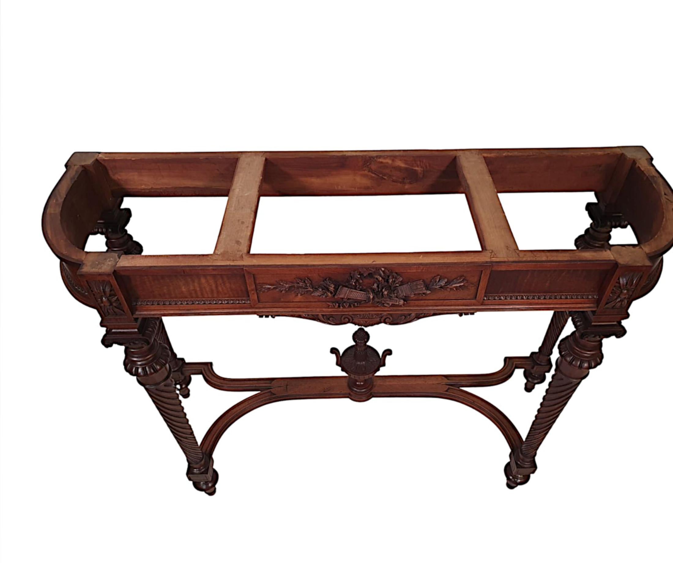 Lovely Early 20th Century Marble Top Console Table For Sale 6