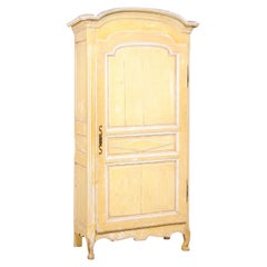 Lovely French Pantry Cabinet W/Its Original Yellow Paint, 19th C