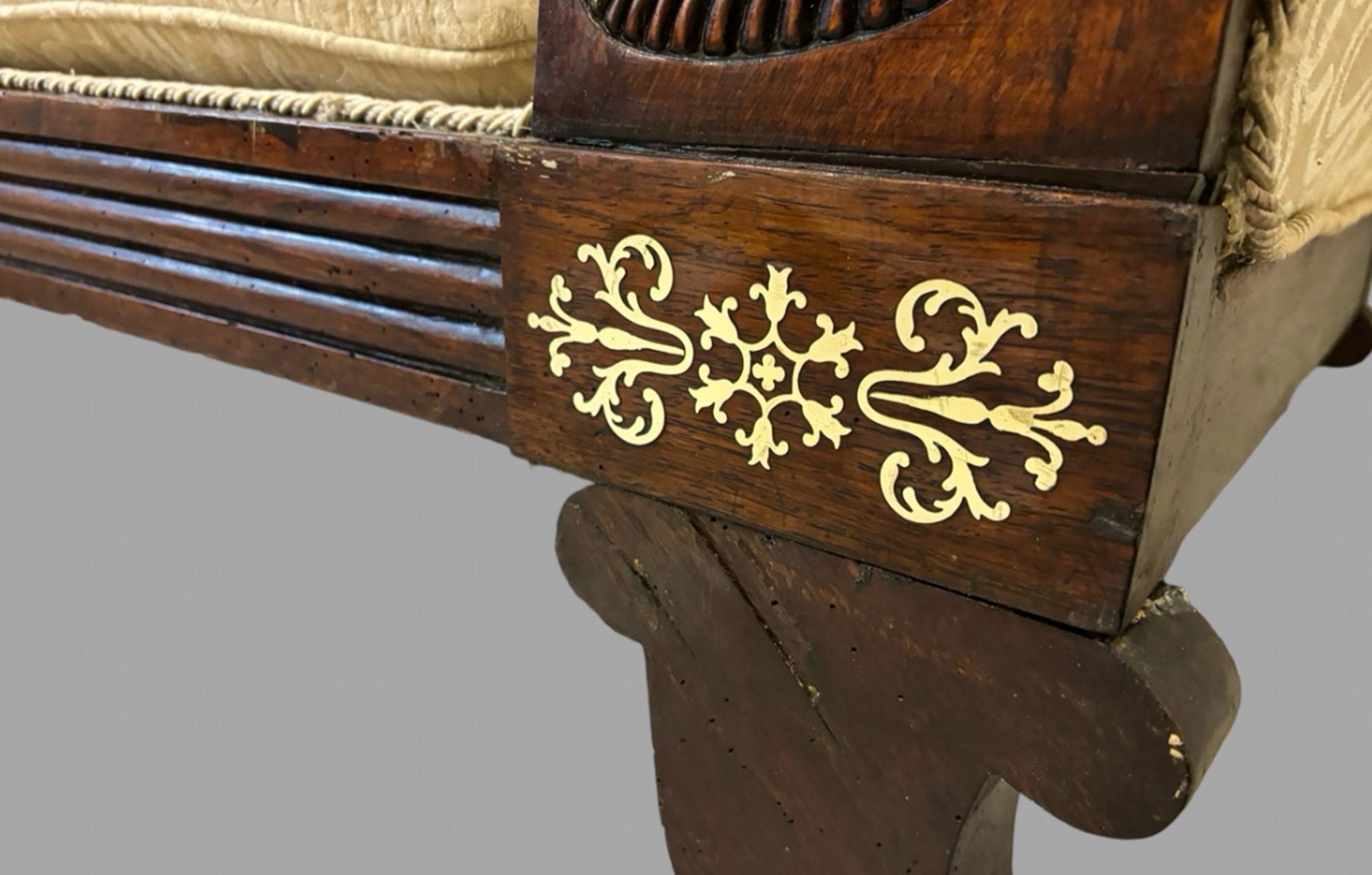 A Lovely Georgian Regency Daybed/Chaise Longue In Good Condition In Pewsey, GB