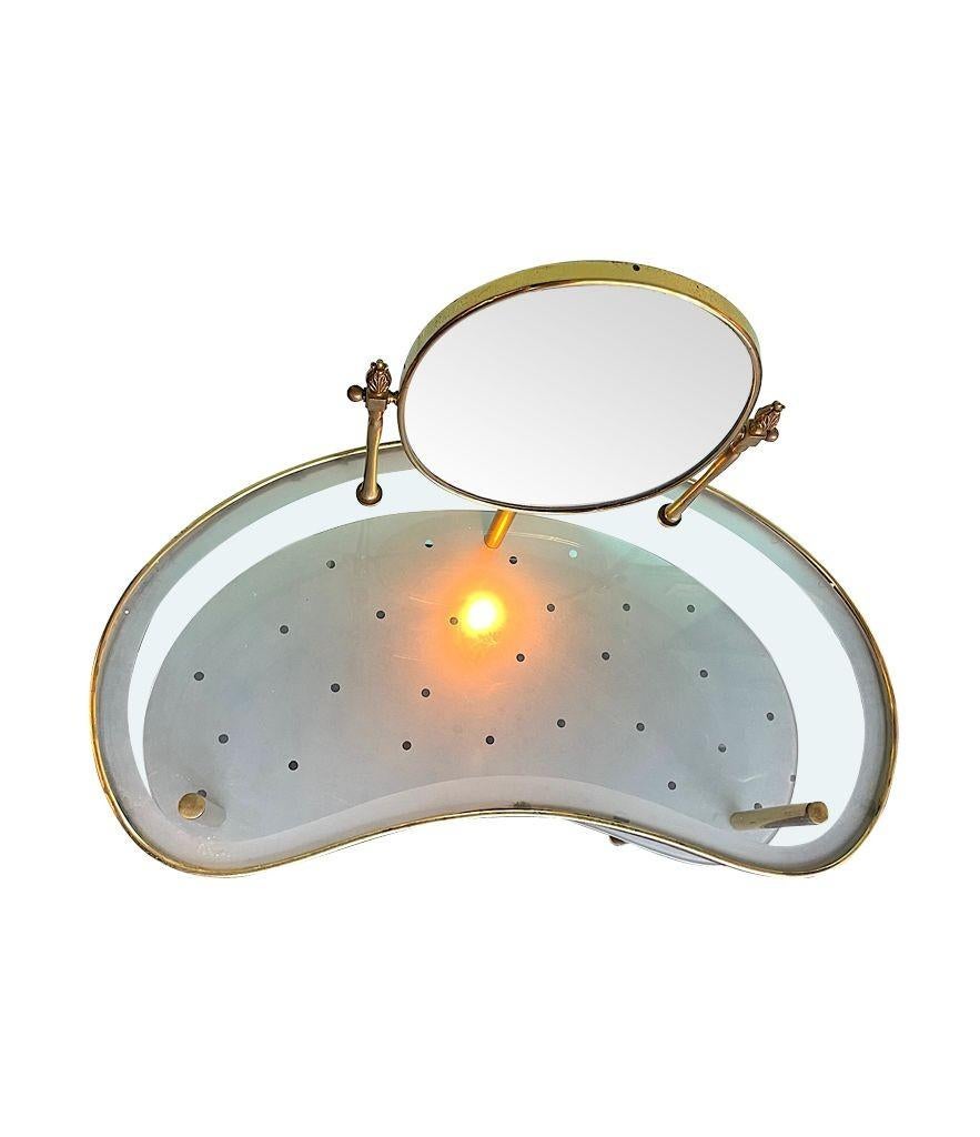 A lovely Italian 1950s brass dressing table attributed to Luigi Brusotti 9