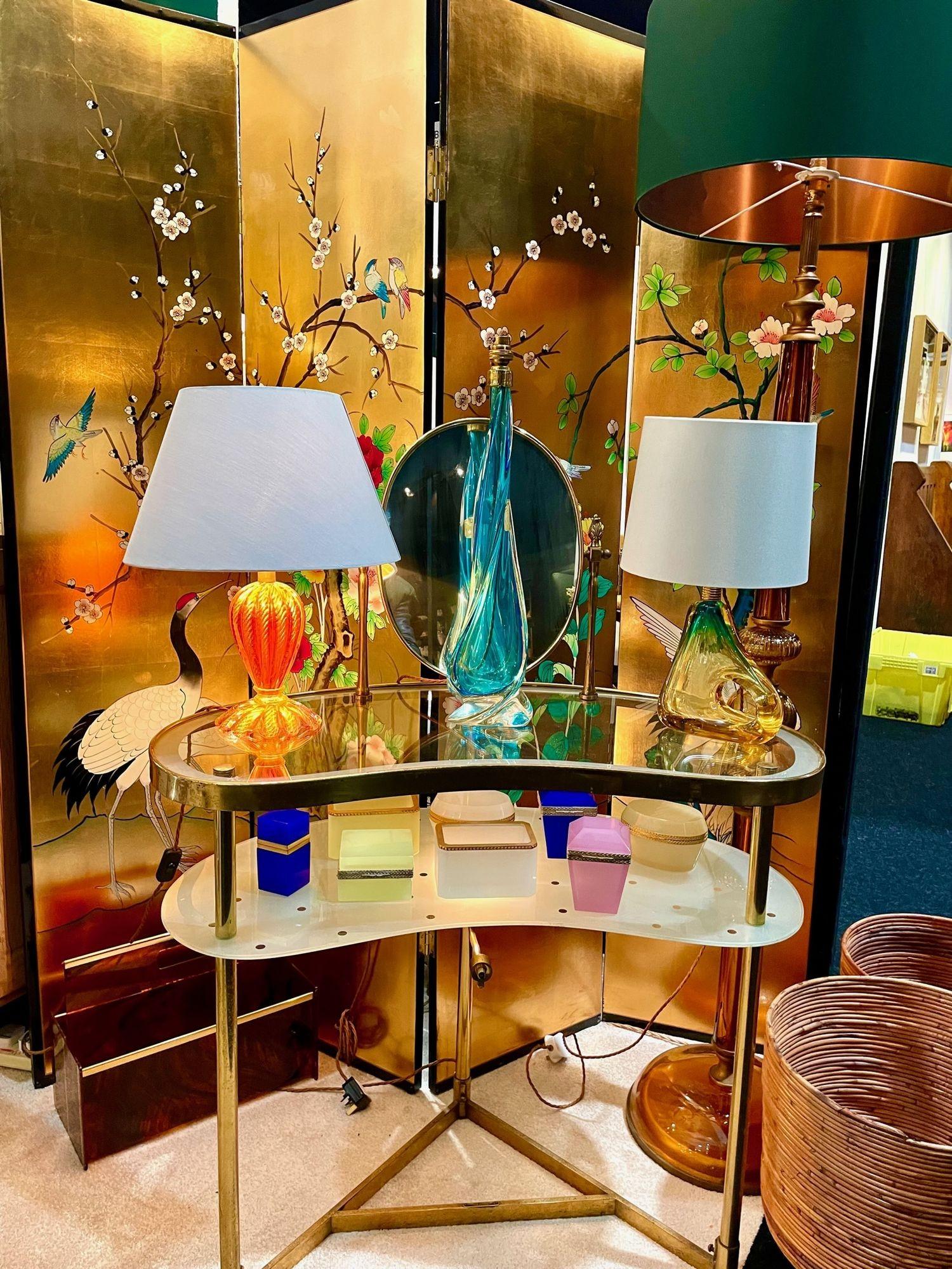 Mid-20th Century A lovely Italian 1950s brass dressing table attributed to Luigi Brusotti