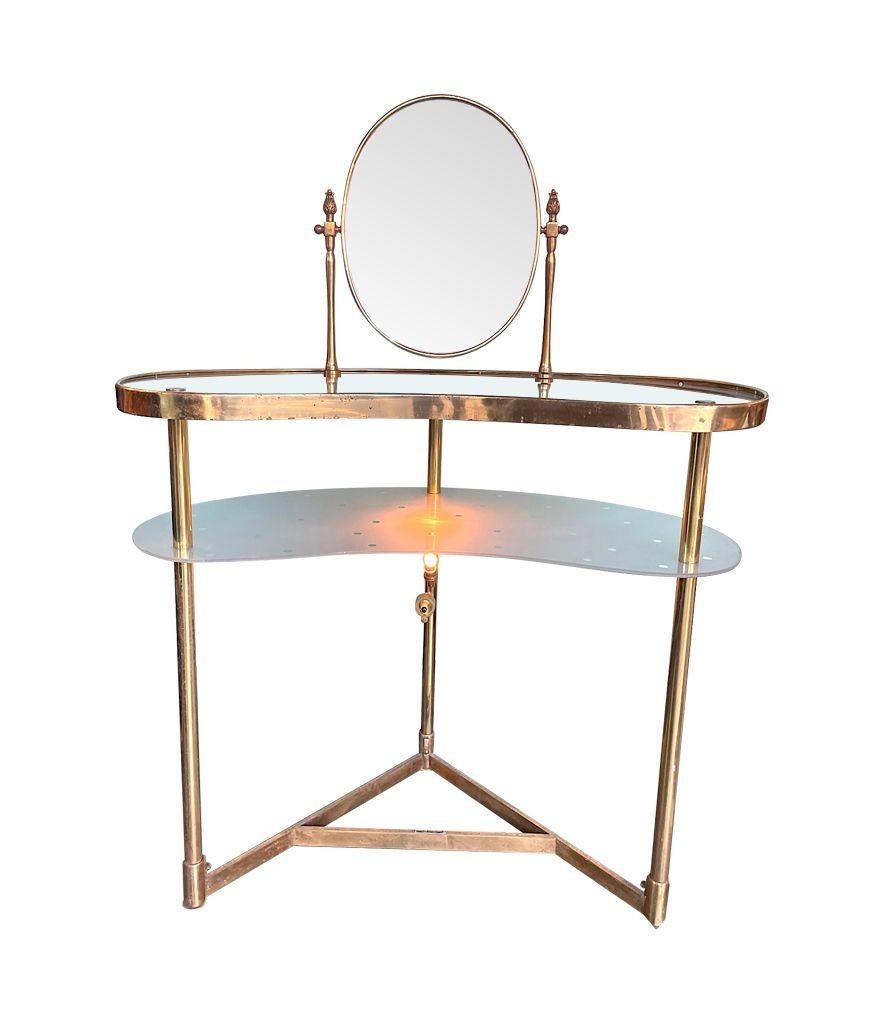 A lovely Italian 1950s brass dressing table attributed to Luigi Brusotti 2