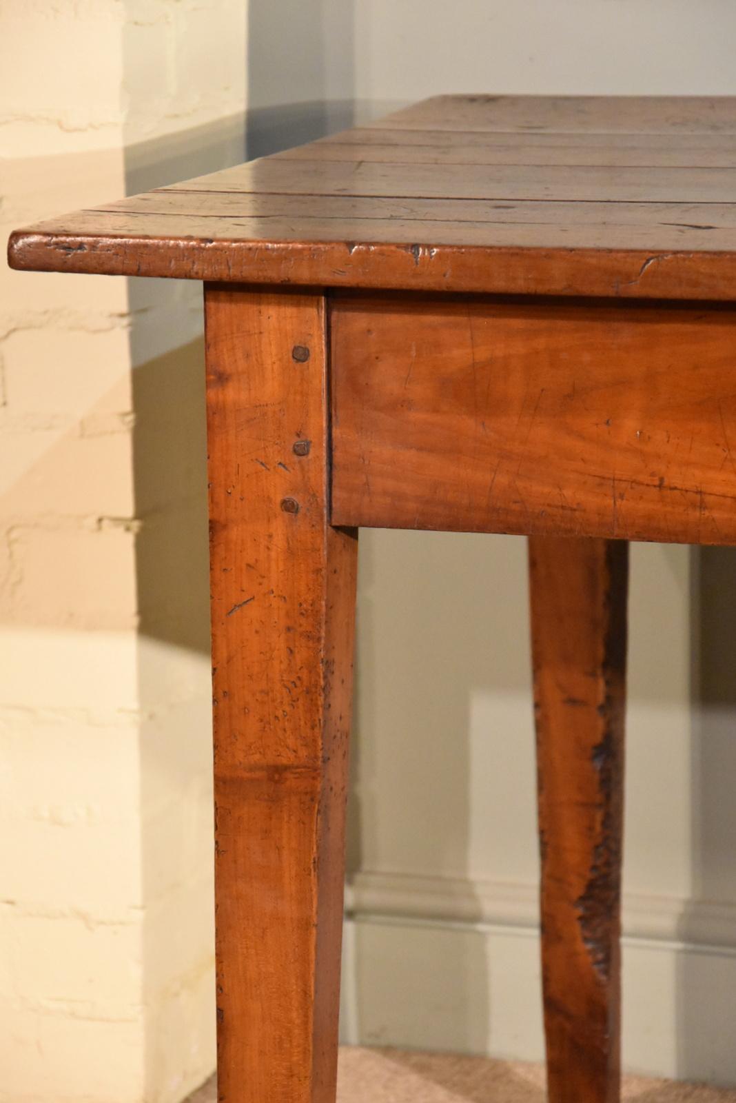 Lovely Mid-19th Century French Cherry Wood Farmhouse Table For Sale 1