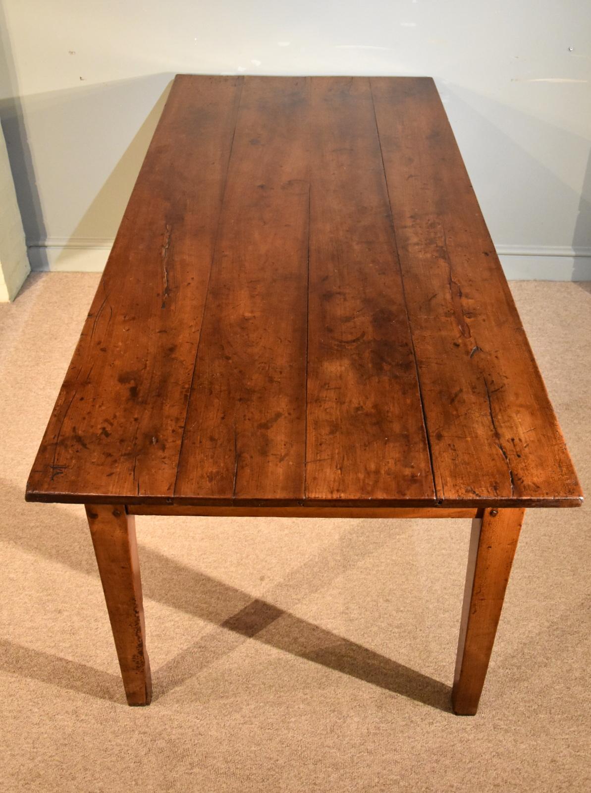 Lovely Mid-19th Century French Cherry Wood Farmhouse Table For Sale 3