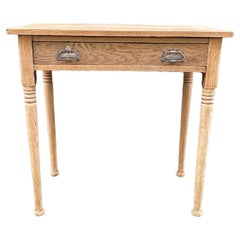 Lovely Oak 19thc Side Table with Drawer