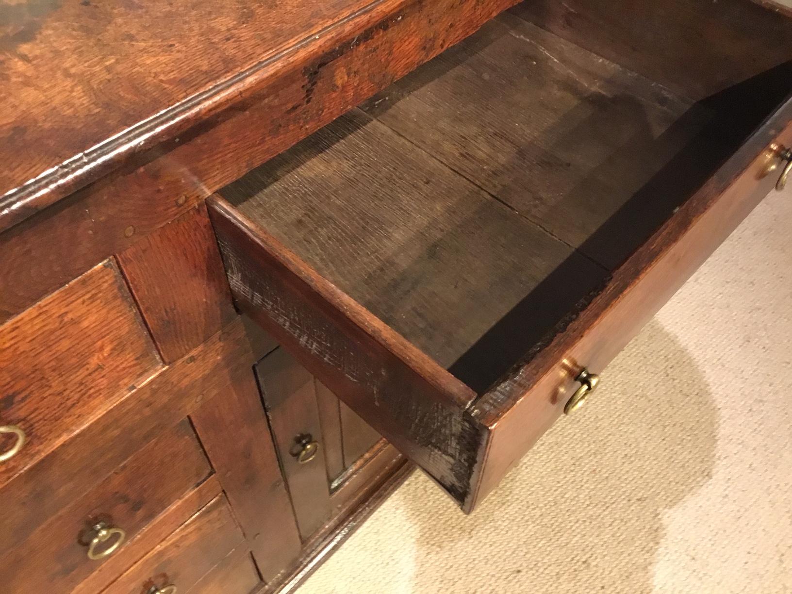 Lovely Oak Mid-18th Century Antique Dresser Base 12