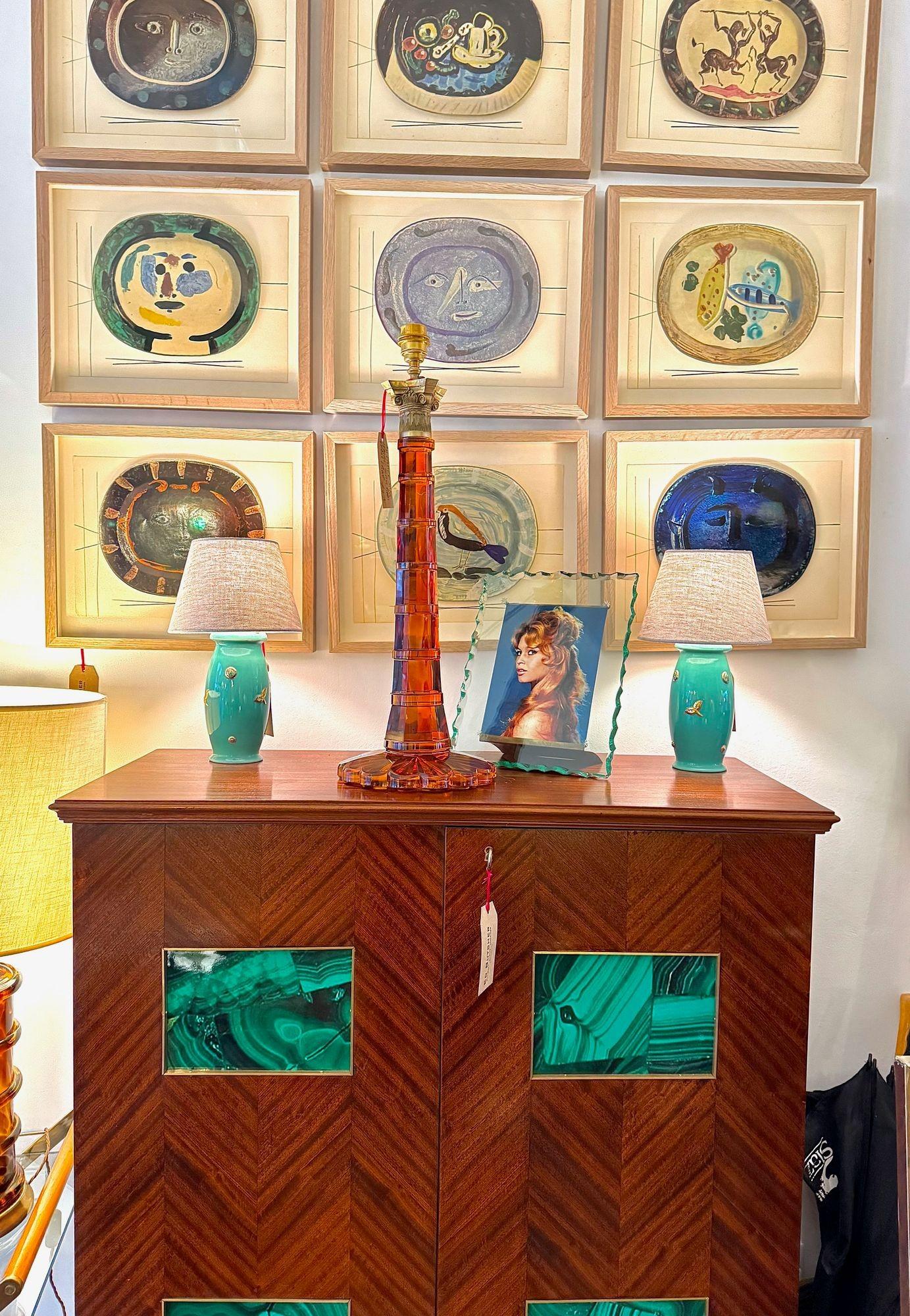 Une belle paire de lampes en Staffordshire des années 1930 par Clarice Cliff en vente 6