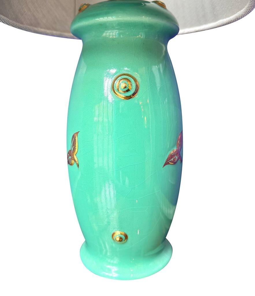 Une belle paire de lampes en Staffordshire des années 1930 par Clarice Cliff en vente 10