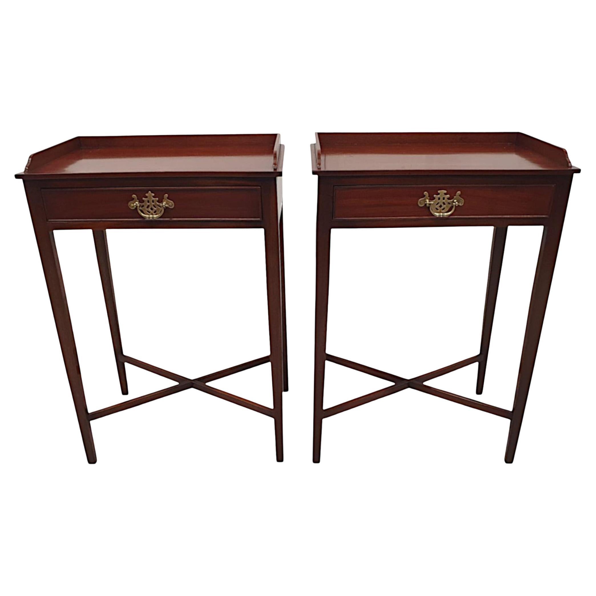 Lovely Pair of 20th Century Side Tables