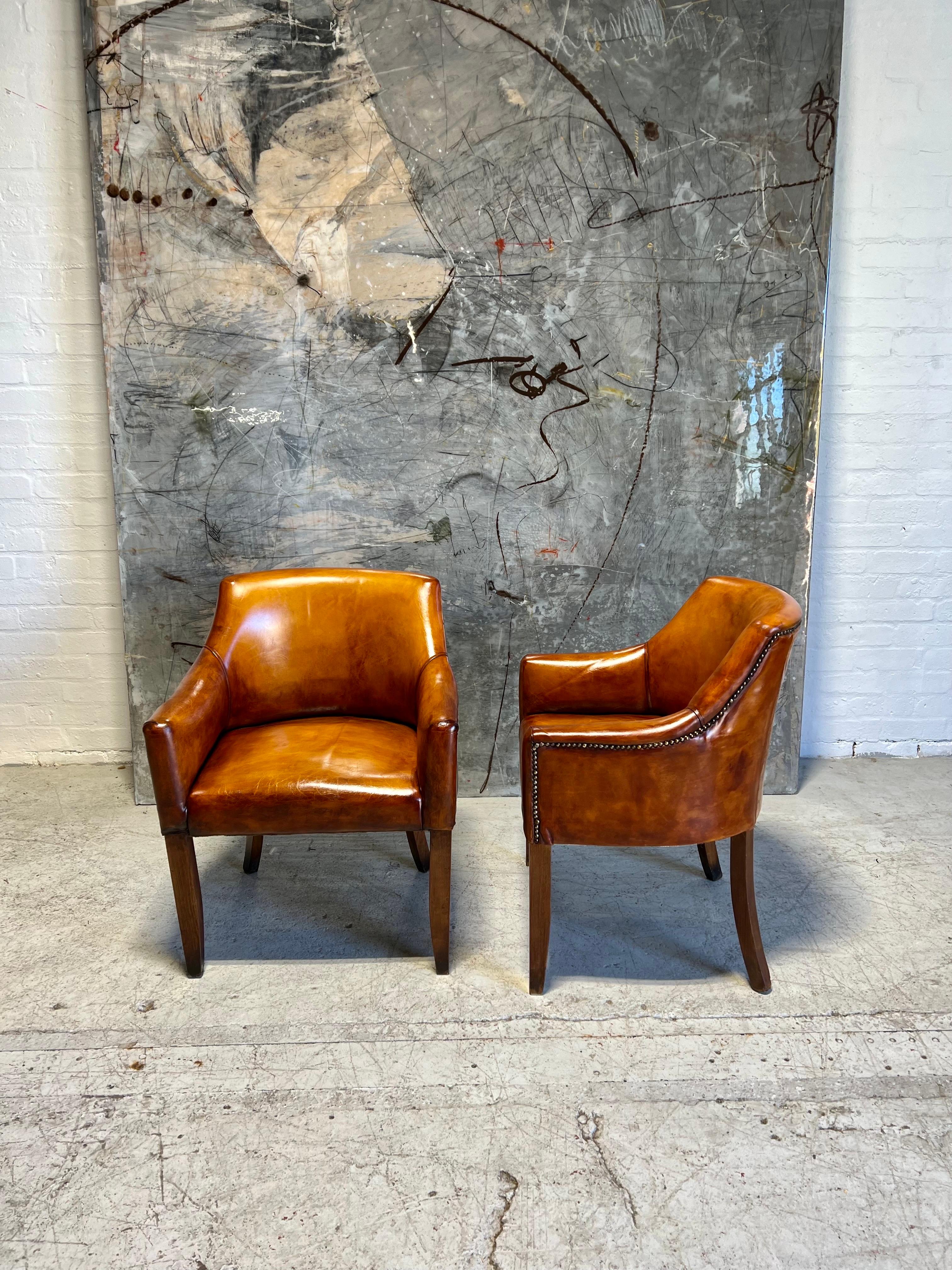 As a LAPADA dealer and furniture maker, I always have a large stock of Chesterfield sofas and chairs ranging from early 19thC through to present day. We also craft our own Signature Collection in-house.

This pair of library chairs, whilst only