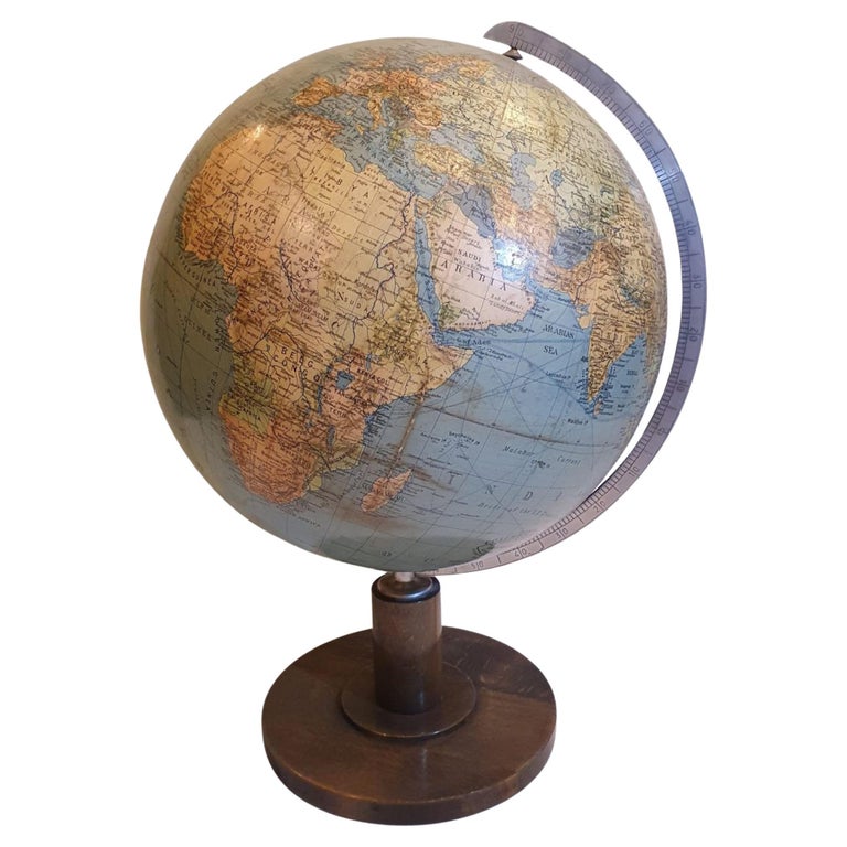 Globe terrestre vintage en métal Polo Origen