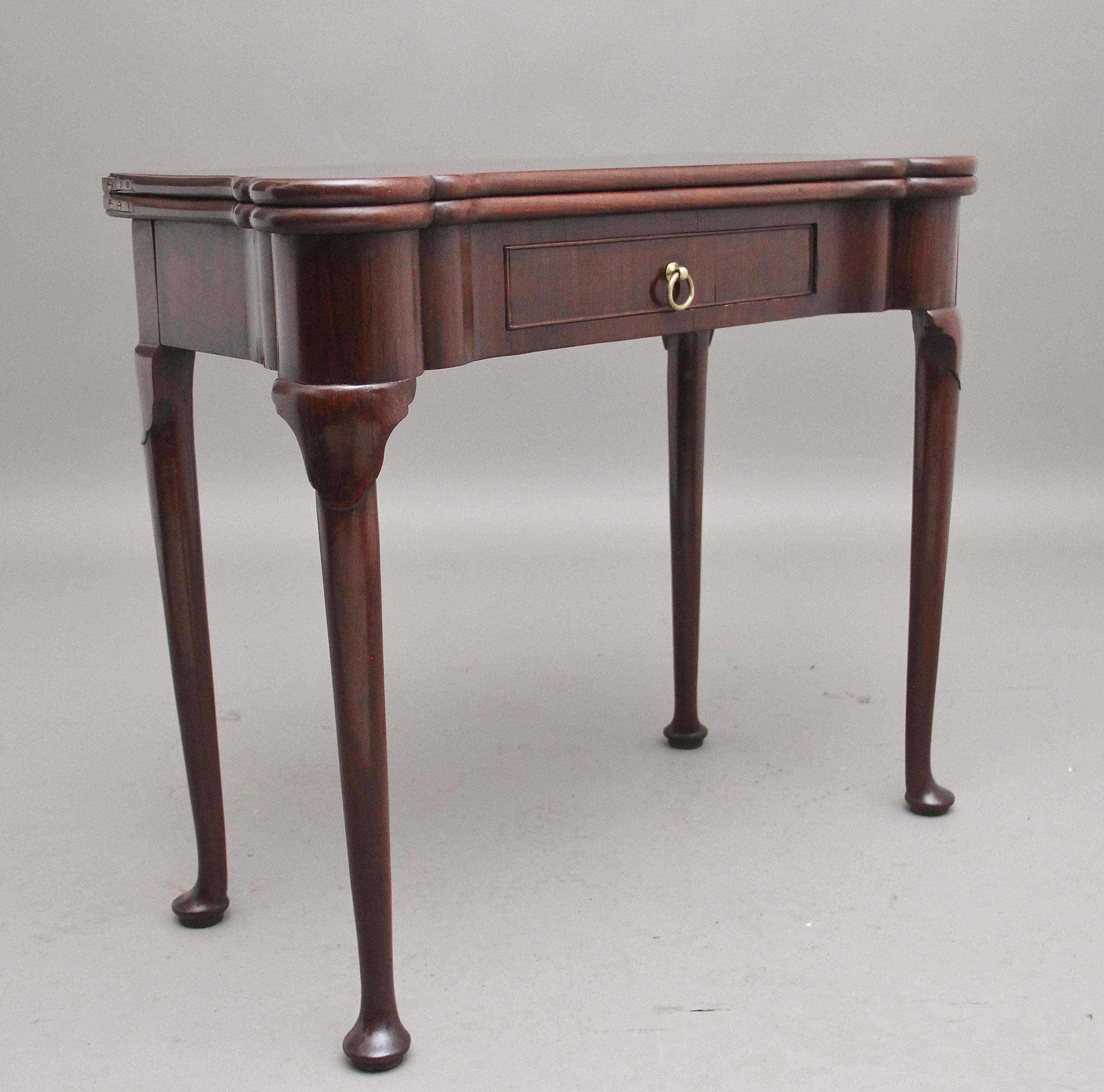 Georgian Lovely Quality Mid-18th Century Mahogany Card Table For Sale