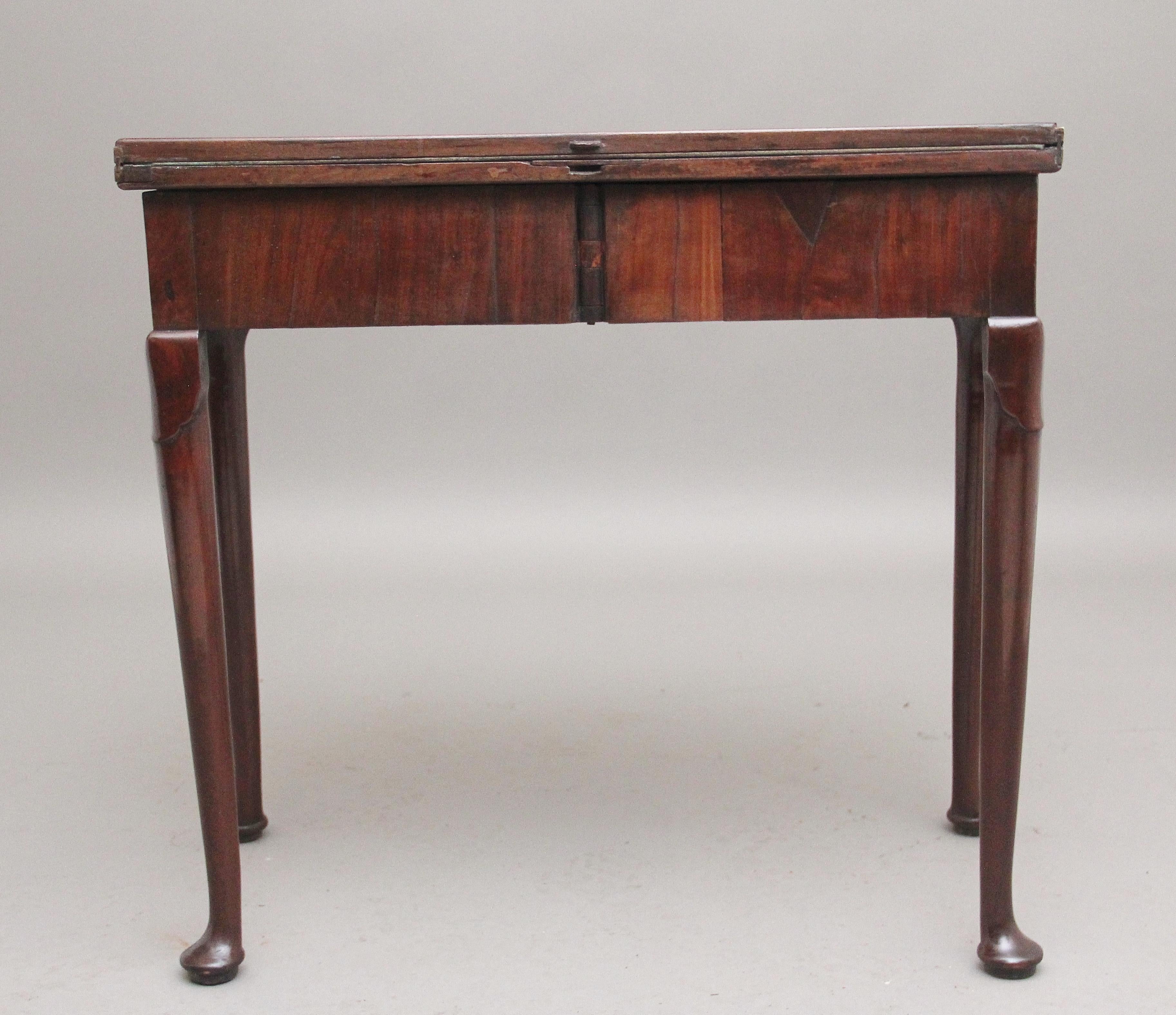 Lovely Quality Mid-18th Century Mahogany Card Table For Sale 2
