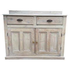 Antique Lovely Rustic Stripped and Limed Dresser Base