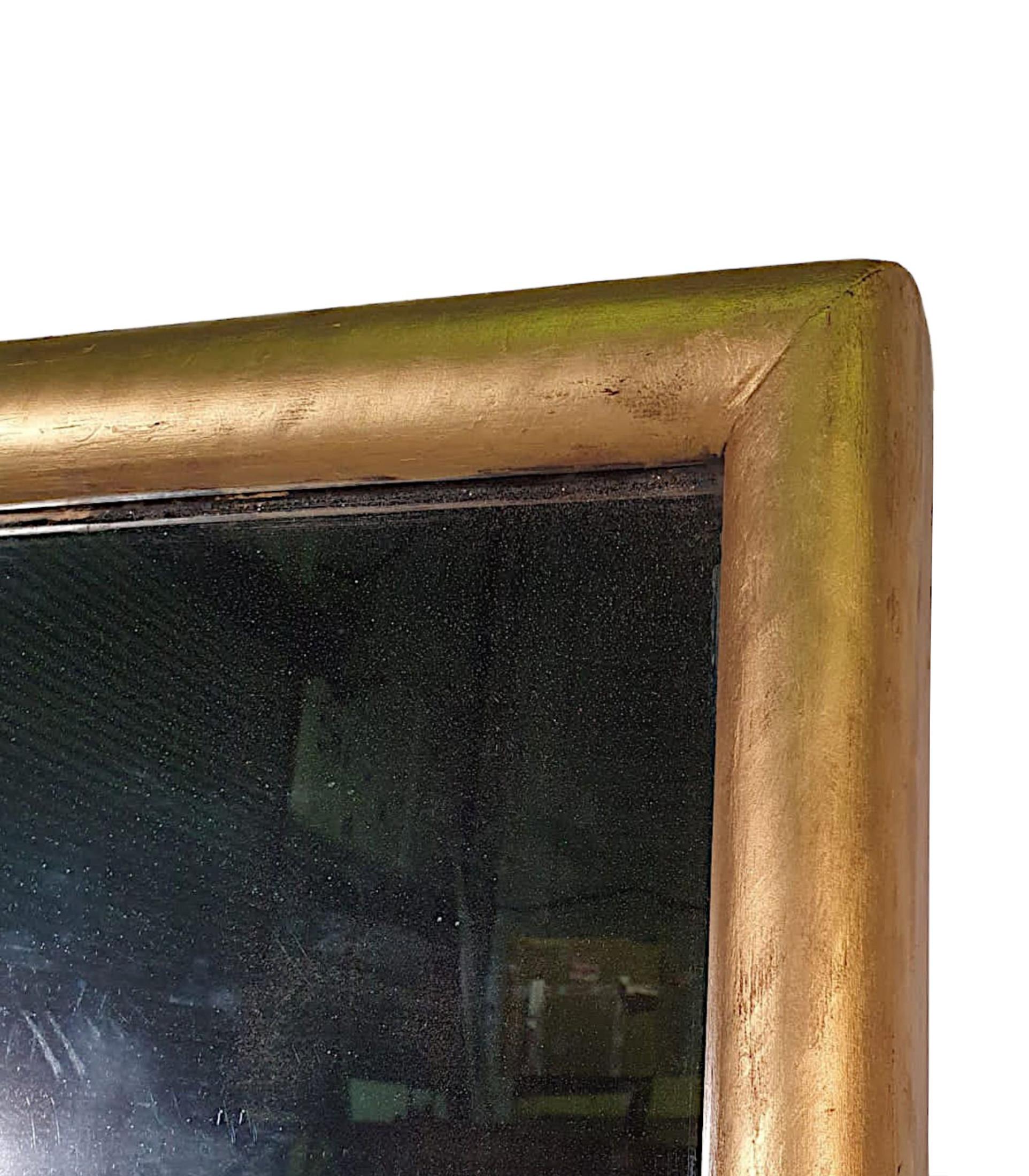 English Lovely Unusual 19th Century Giltwood Bistro Style Mirror For Sale