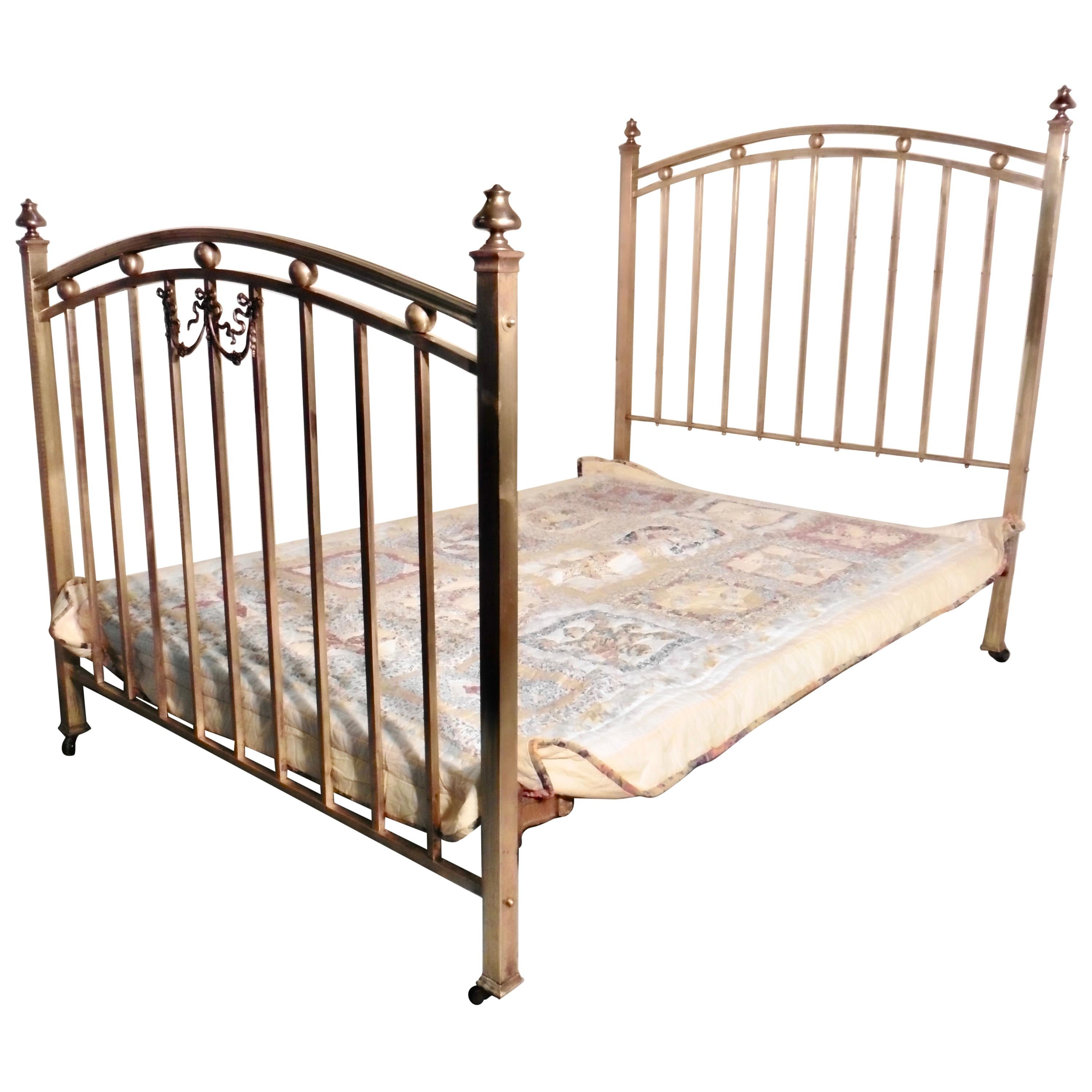 Lovely Victorian Brass Double Bed