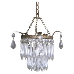 Vintage A Lovely Waterfall 2 Tier Crystal Chandelier