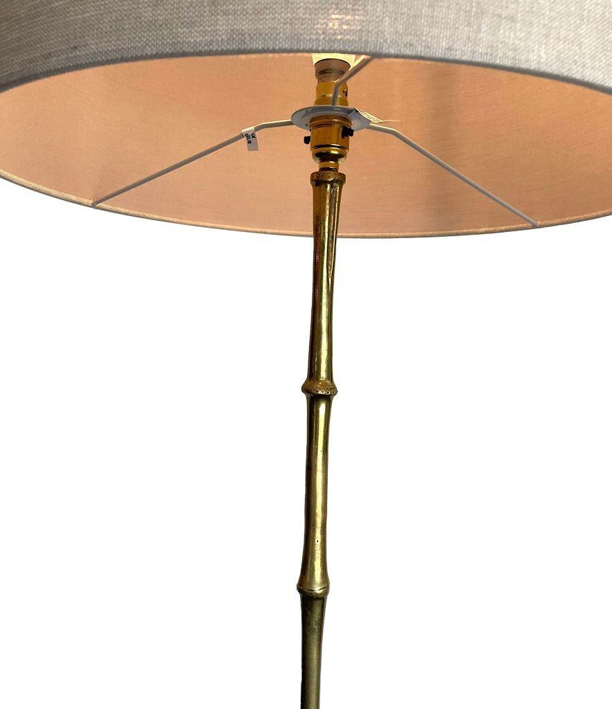 French Lovley Orignal Maison Bagues Faux Bamboo Brass Floor Lamp