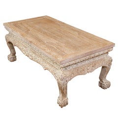 A Low Oak Limed Cocktail Table
