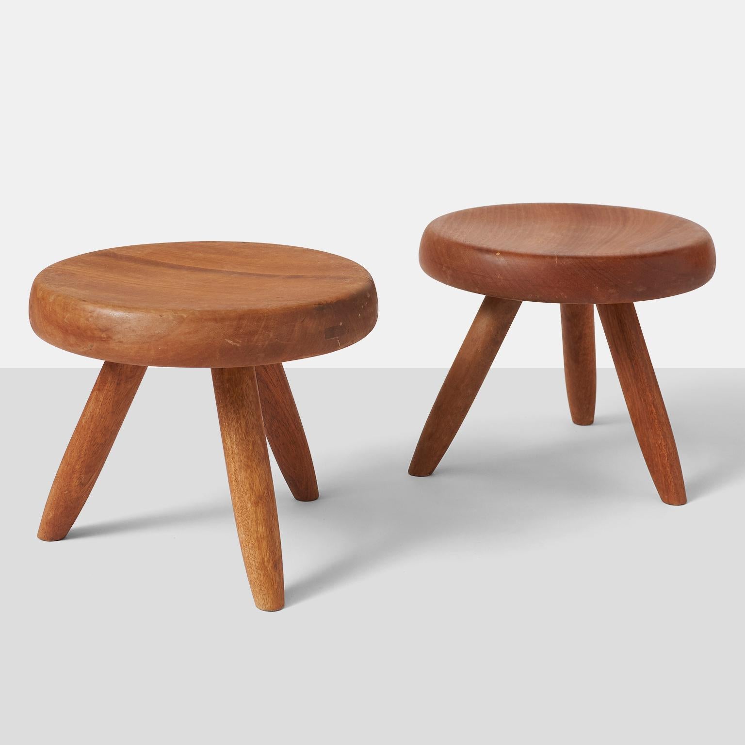 French A Low Stool by Charlotte Perriand For Sale