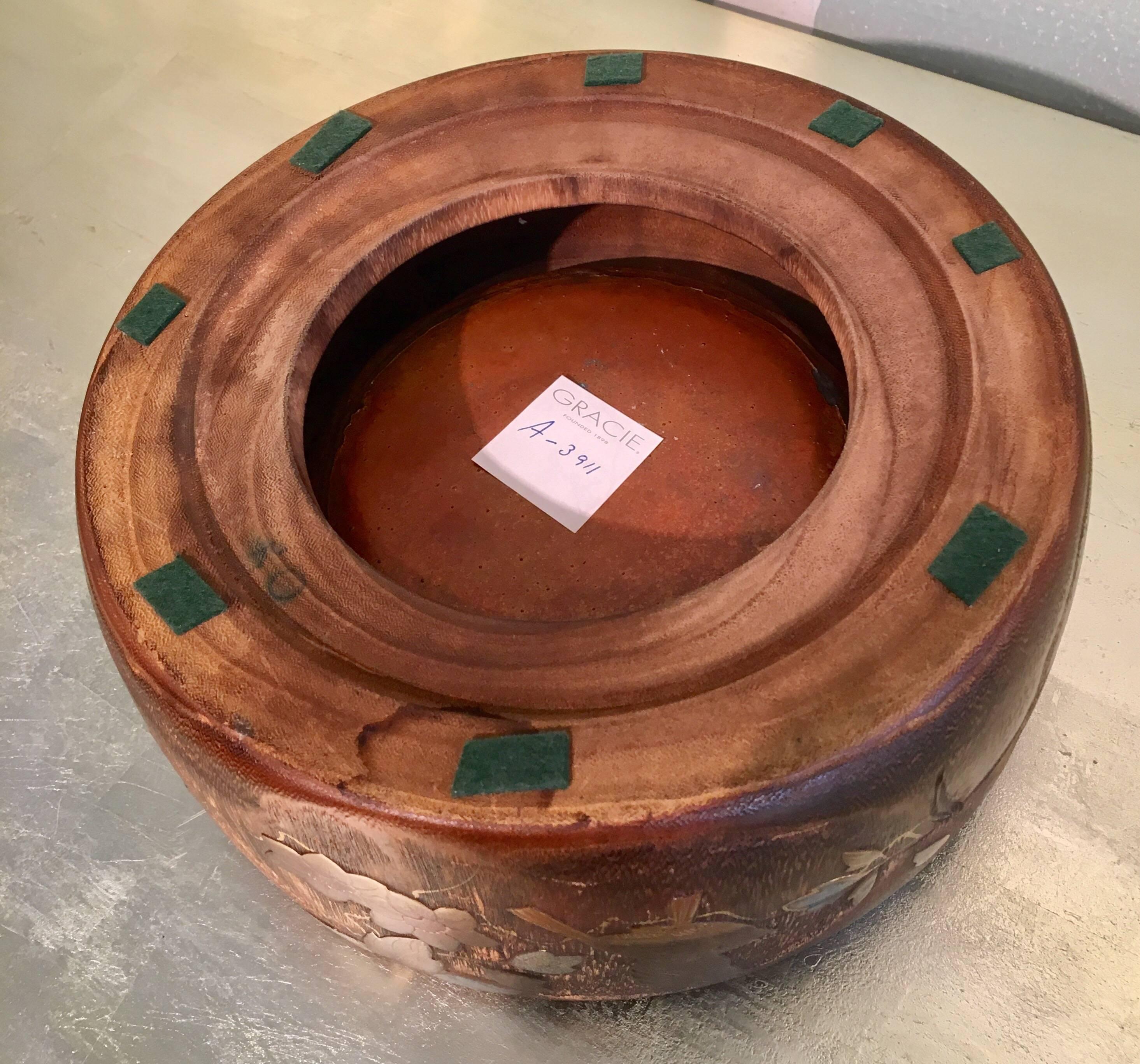 Low Wooden Hibachi with Design For Sale 1