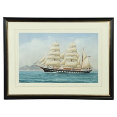 A Luca Papaluca gouache painting of Royal Yacht Squadron yacht ‘MY Fantôme II, R