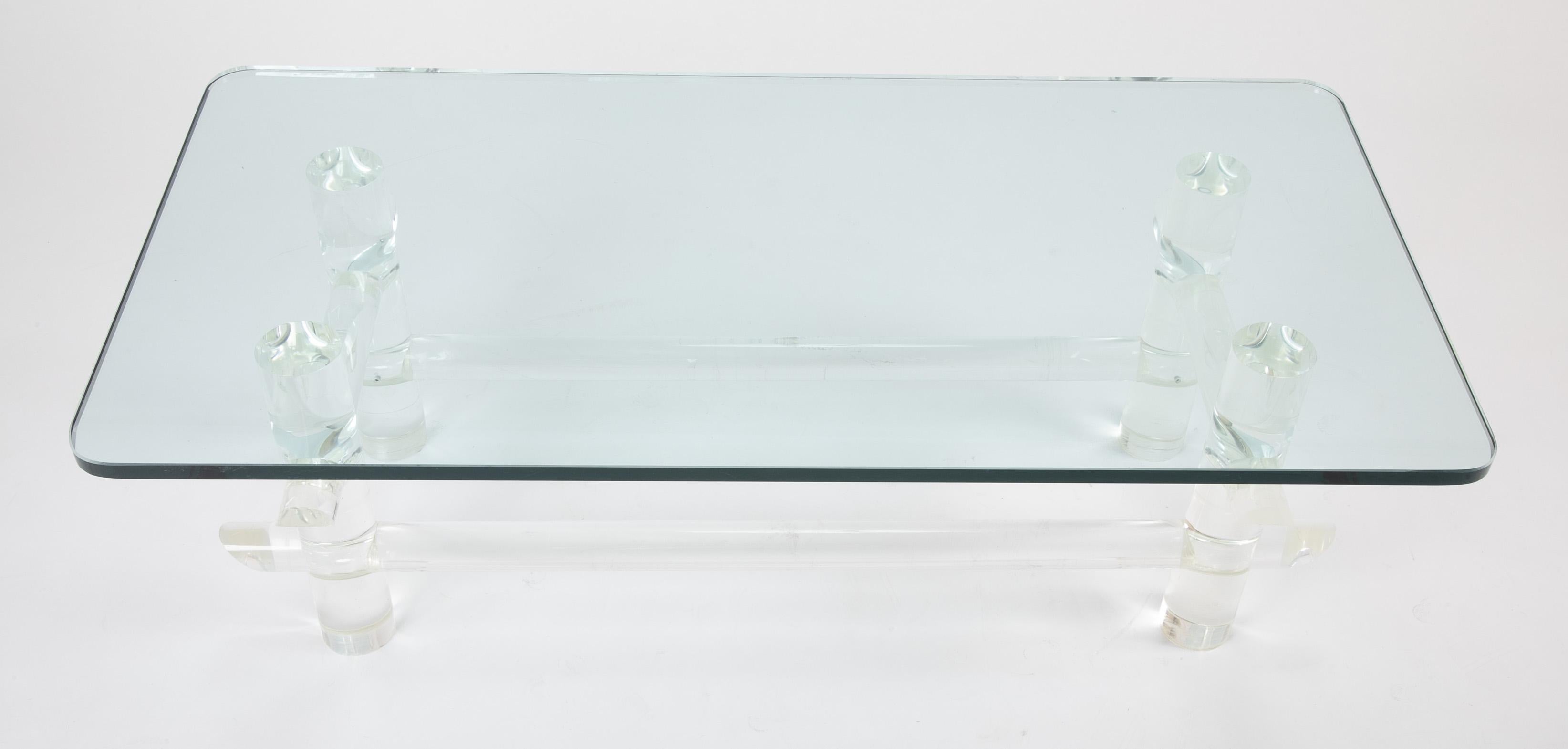 Lucite Coffee Table by Les Prismatiques 4