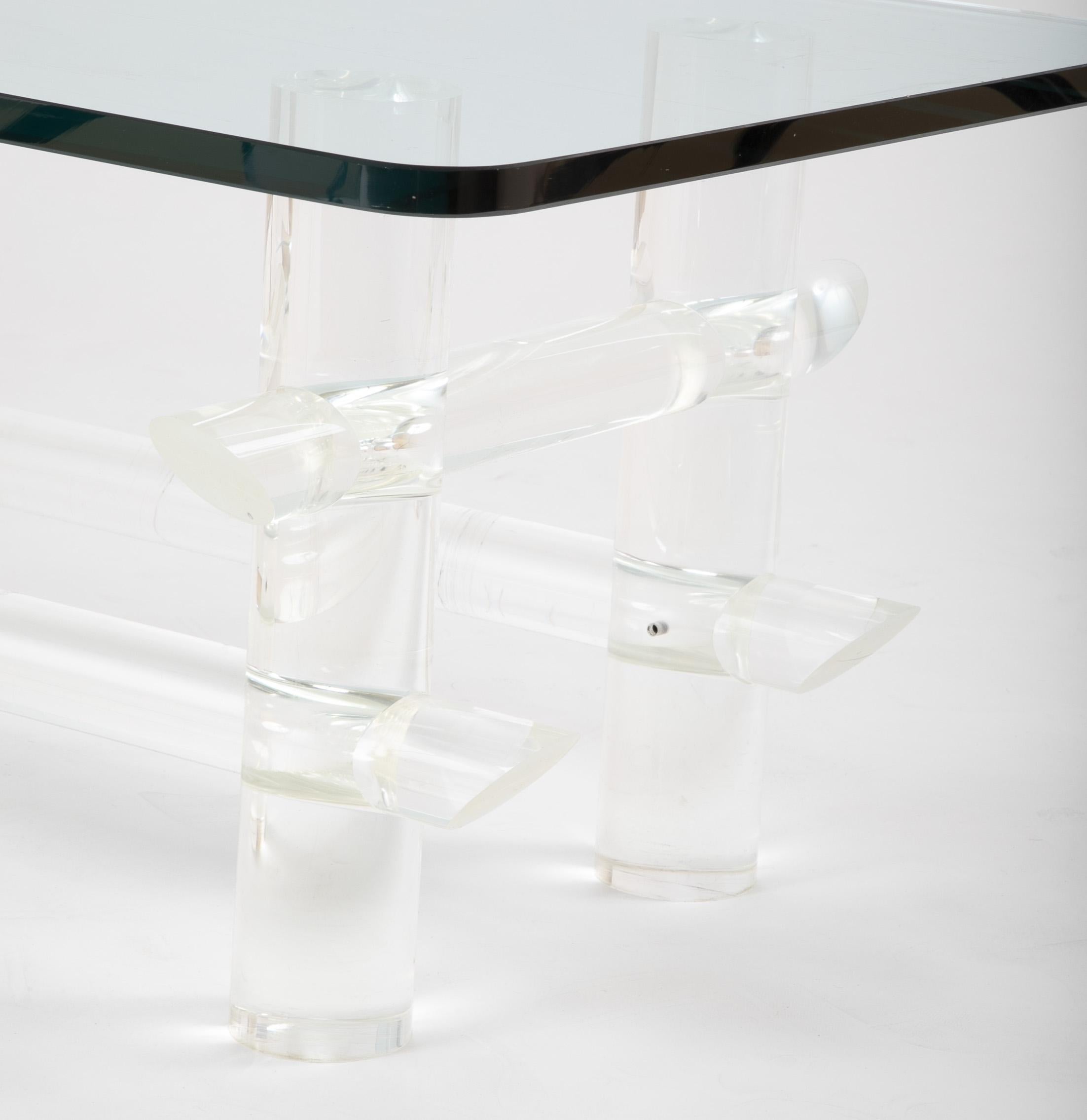 Lucite Coffee Table by Les Prismatiques 13