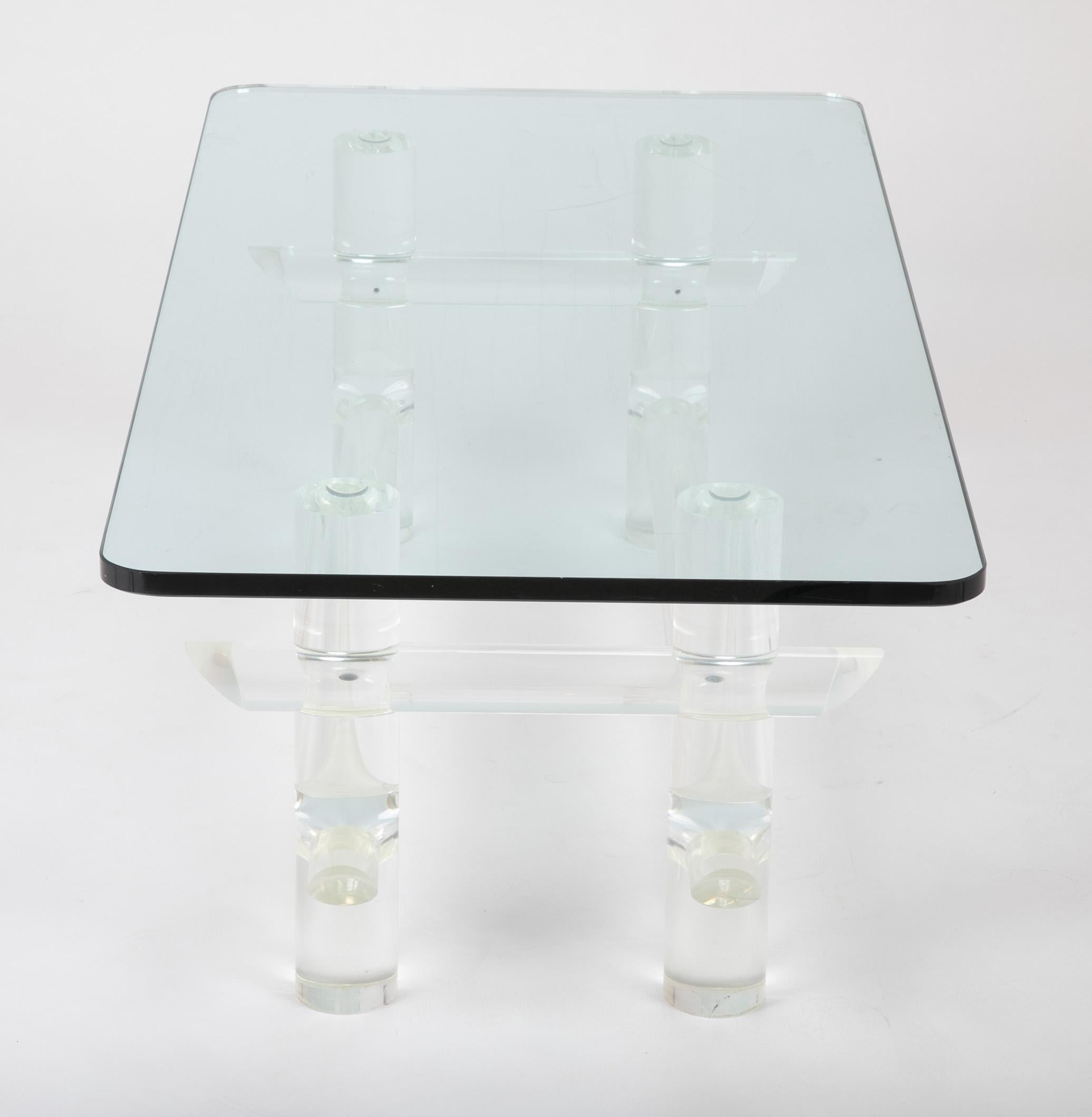 Lucite Coffee Table by Les Prismatiques 14