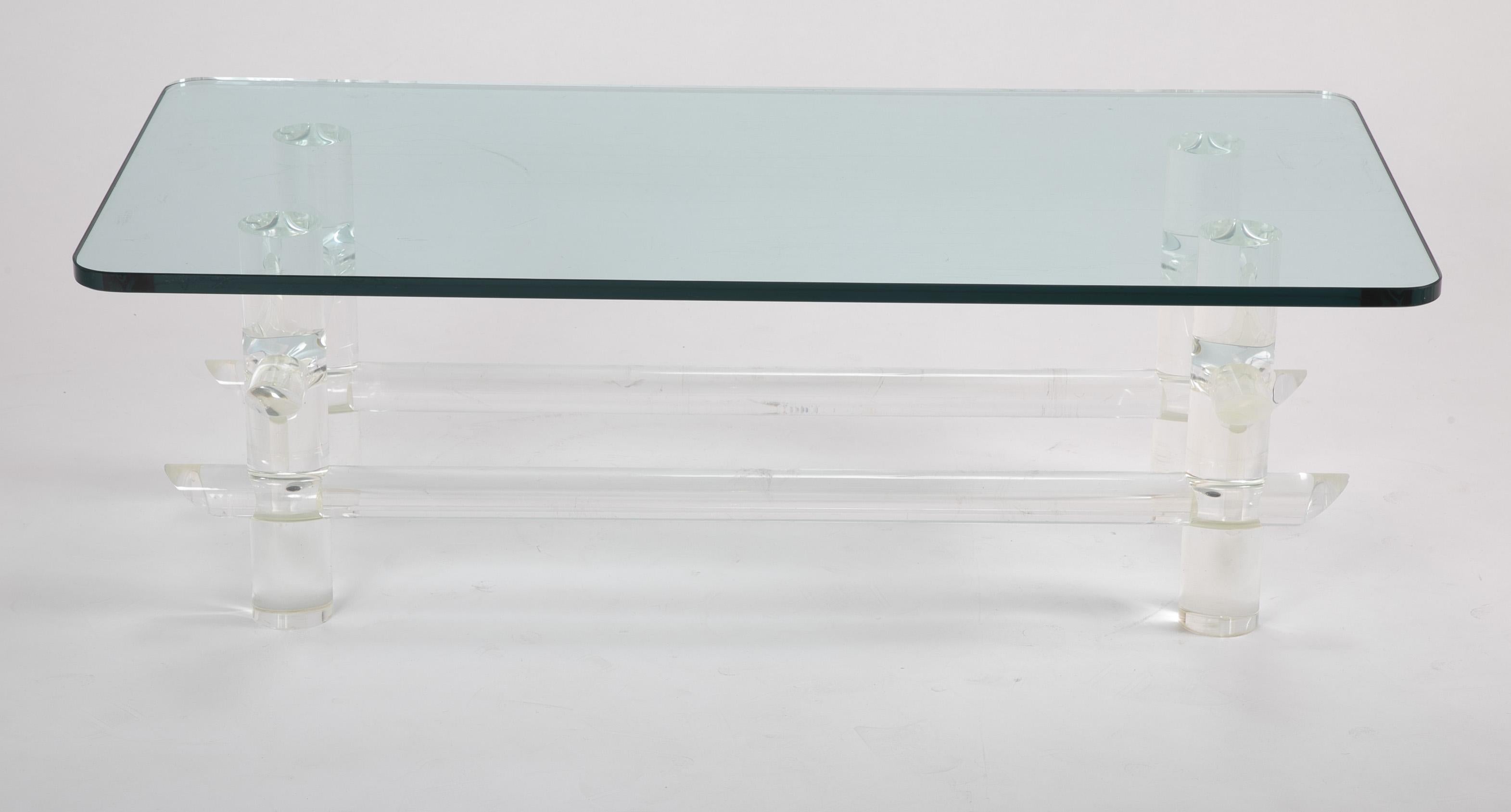 Late 20th Century Lucite Coffee Table by Les Prismatiques