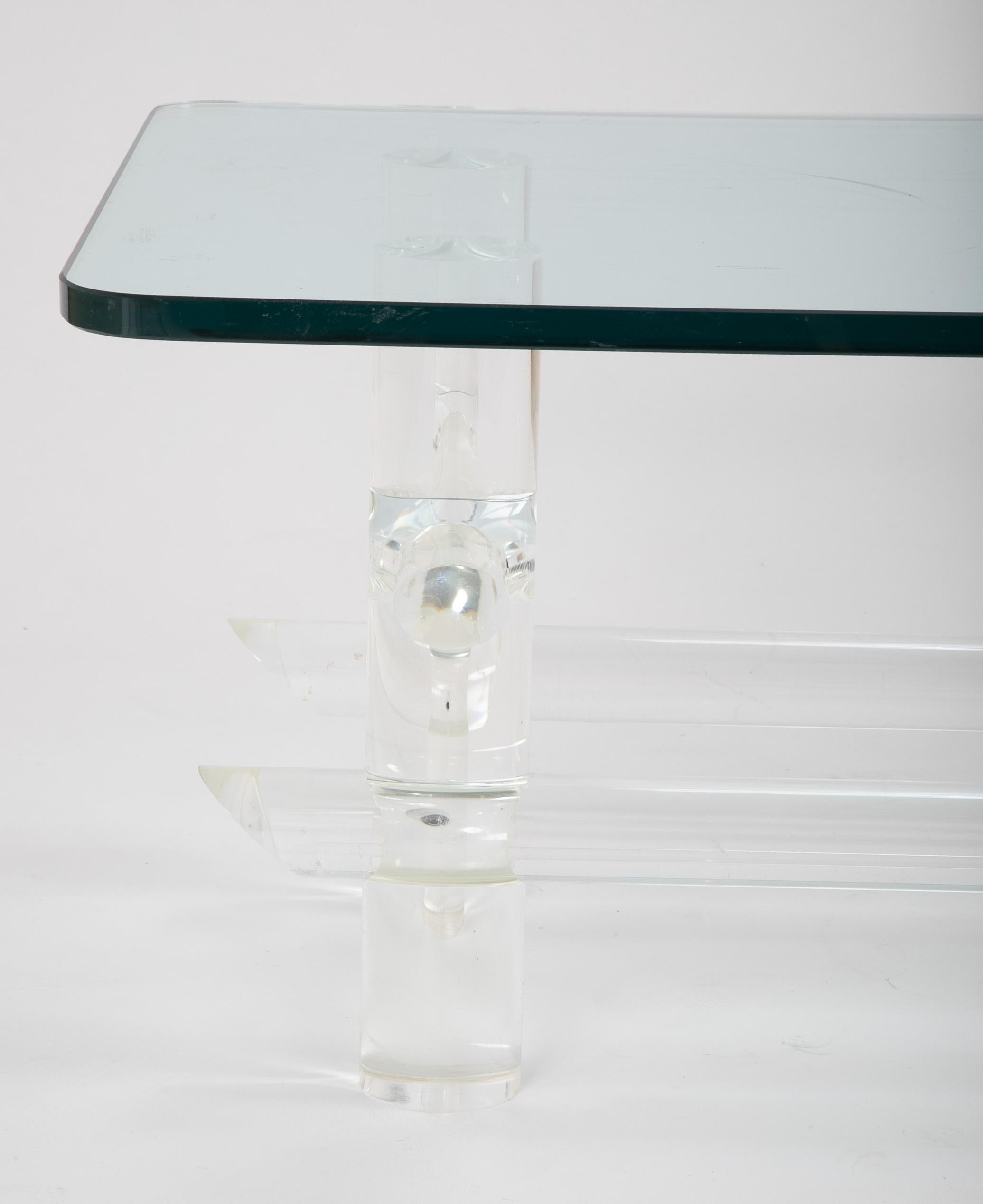 Lucite Coffee Table by Les Prismatiques 2