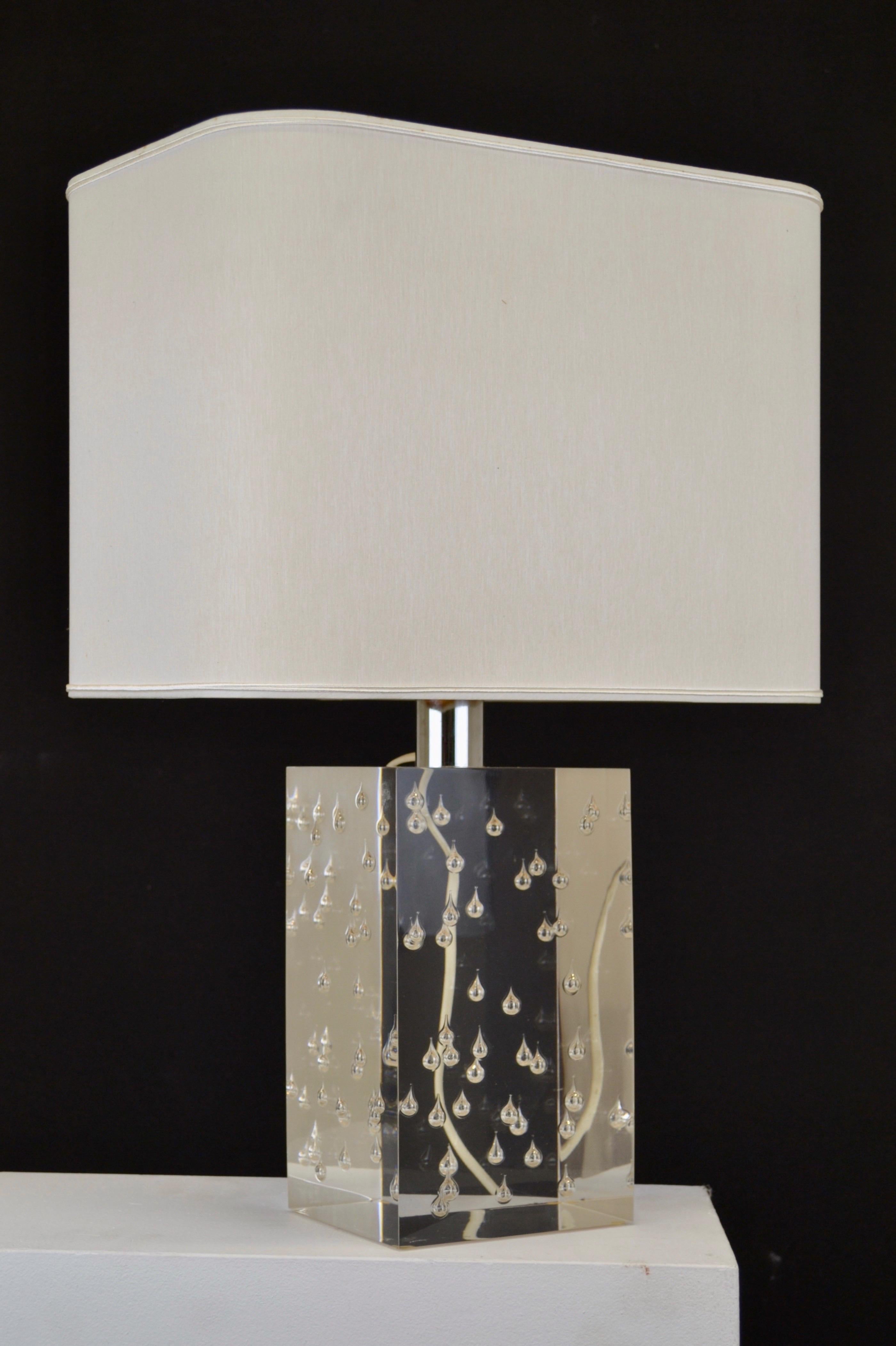 A lucite 'drop' lamp by Pierre Giraudon France 1970 3
