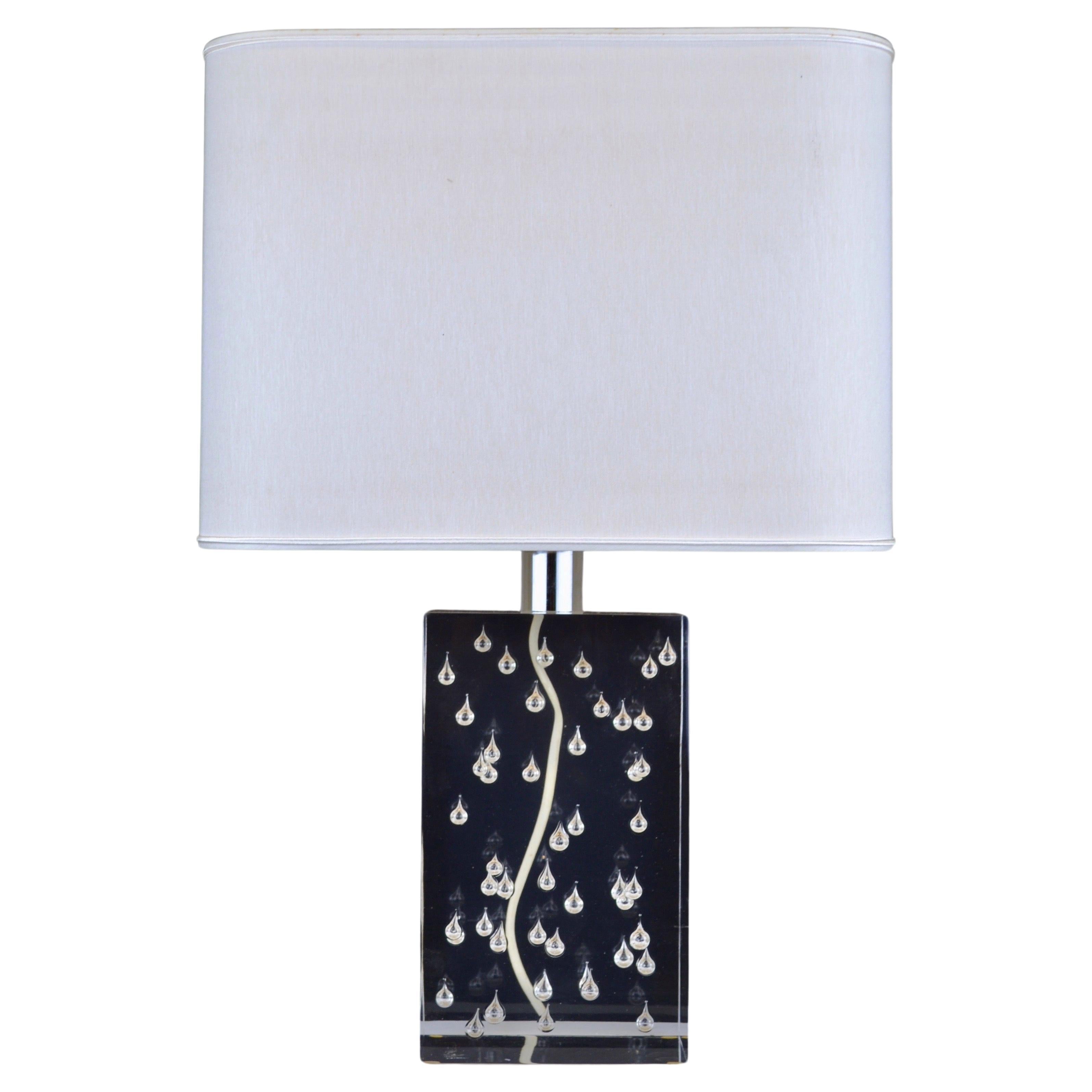 Mid-Century Modern A lucite 'drop' lamp by Pierre Giraudon France 1970